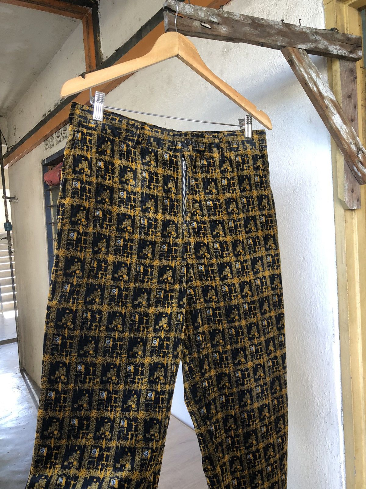 Comme des Garcons Homme Plus Comme des Garcons Homme Plus Velvet Houndstooth Trouser Pant Size US 32 / EU 48 - 6 Thumbnail