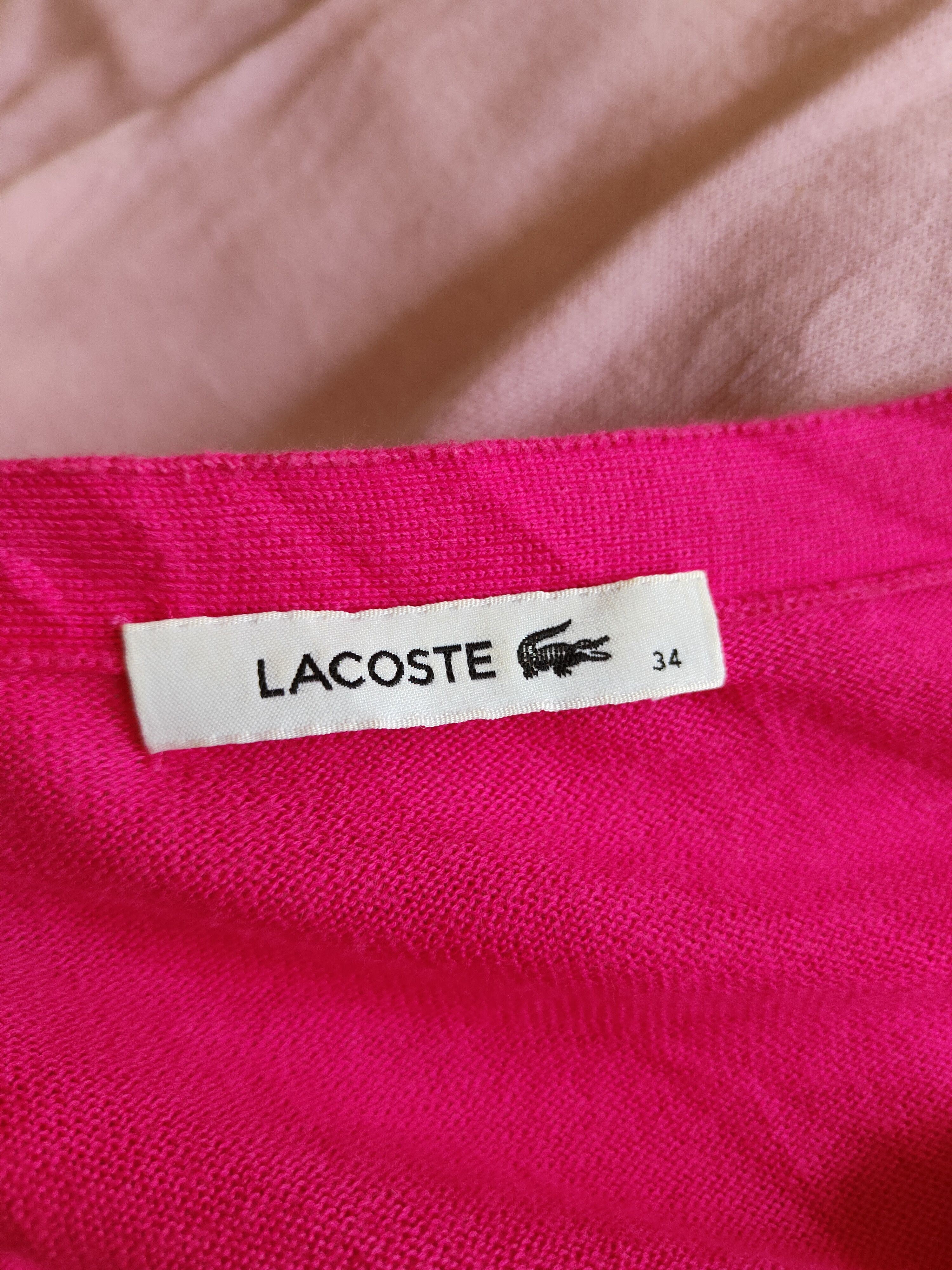 Japanese Brand Lacoste Pink Cardigan knitwear plain streetwear #S930 Size M / US 6-8 / IT 42-44 - 11 Thumbnail