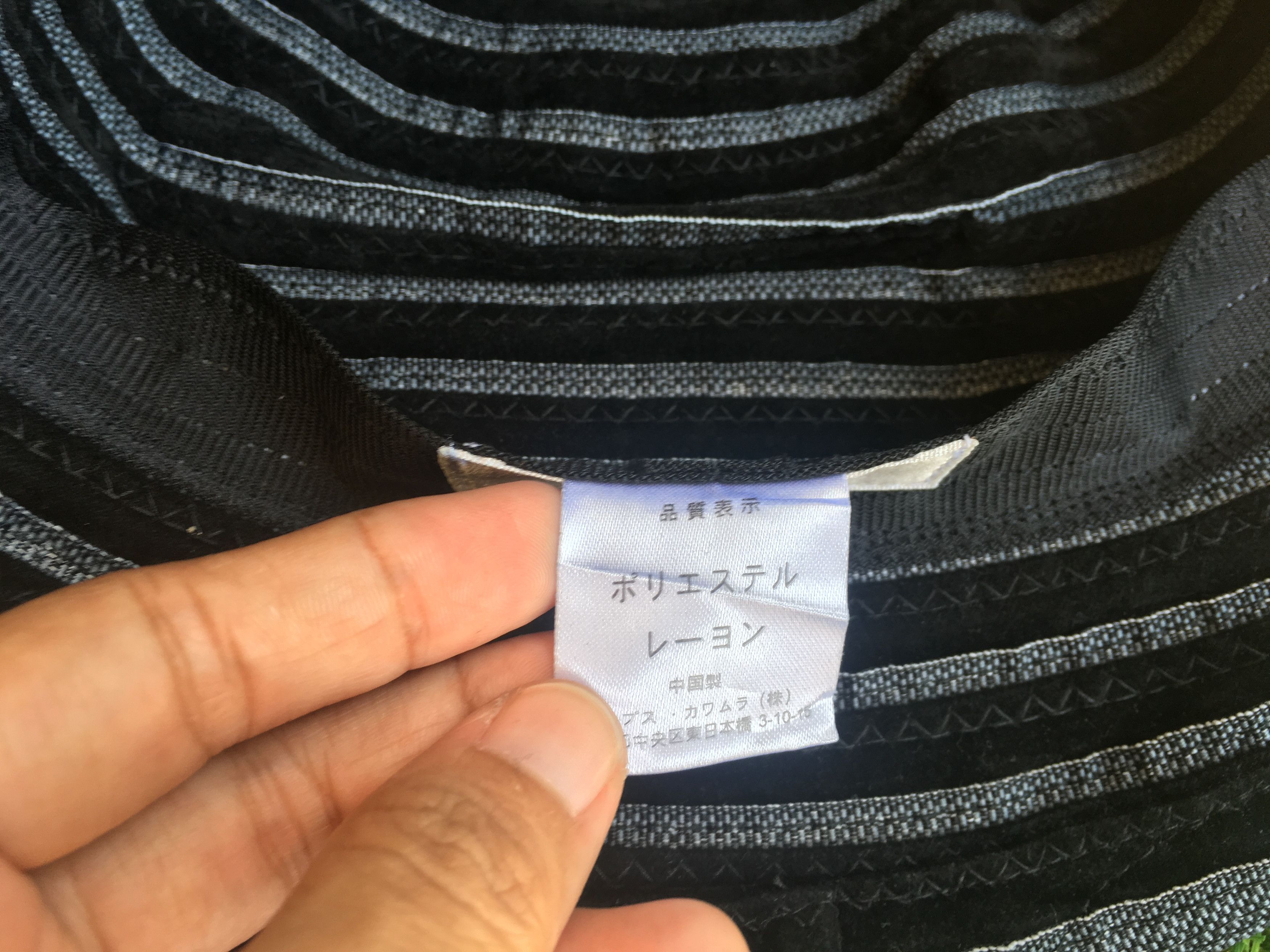 Yohji Yamamoto YOHJI YAMAMOTO Sacsny Y’saccs Black Stripes Bucket Hat Size ONE SIZE - 9 Thumbnail