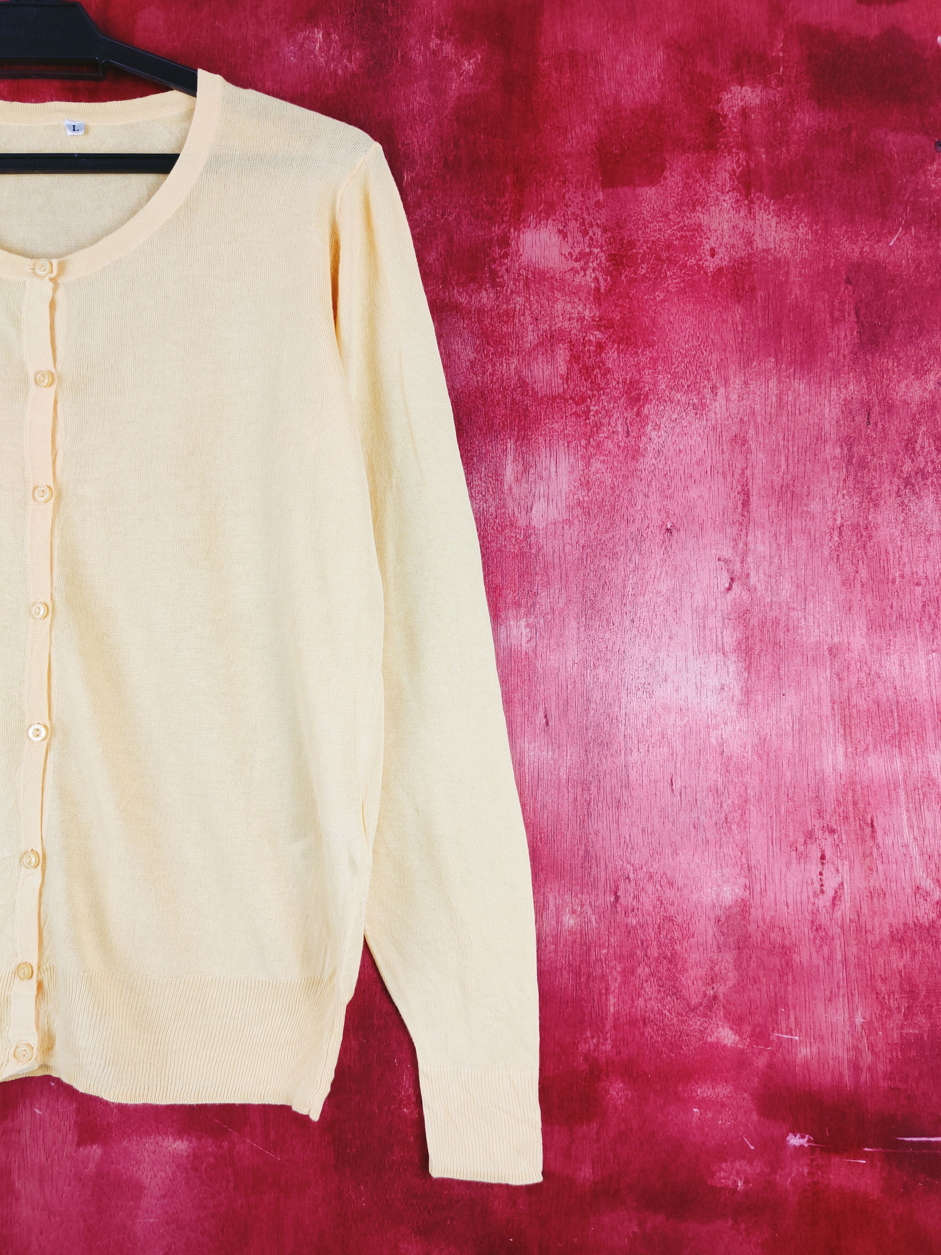 Japanese Brand Japanese Brand Yellow plain Cardigan knitwear #S923 Size M / US 6-8 / IT 42-44 - 5 Thumbnail