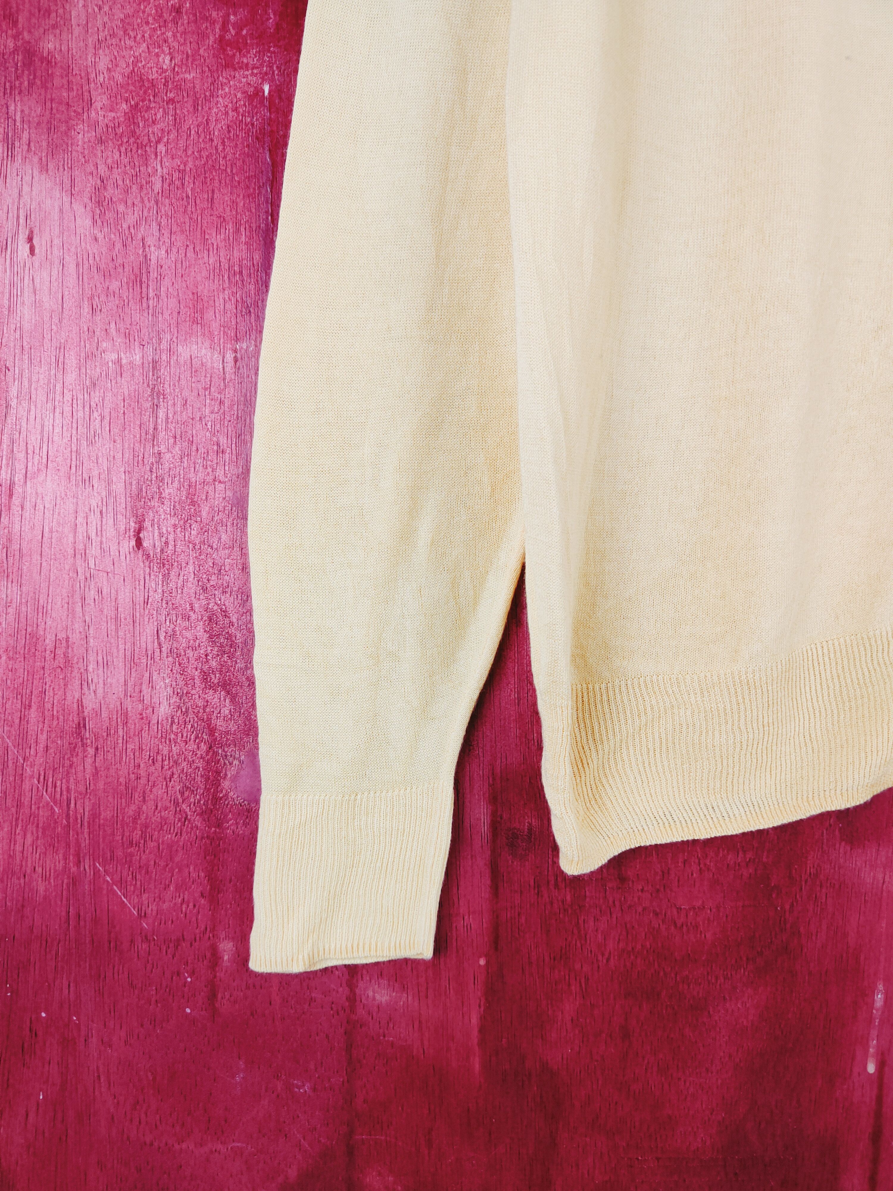 Japanese Brand Japanese Brand Yellow plain Cardigan knitwear #S923 Size M / US 6-8 / IT 42-44 - 4 Thumbnail