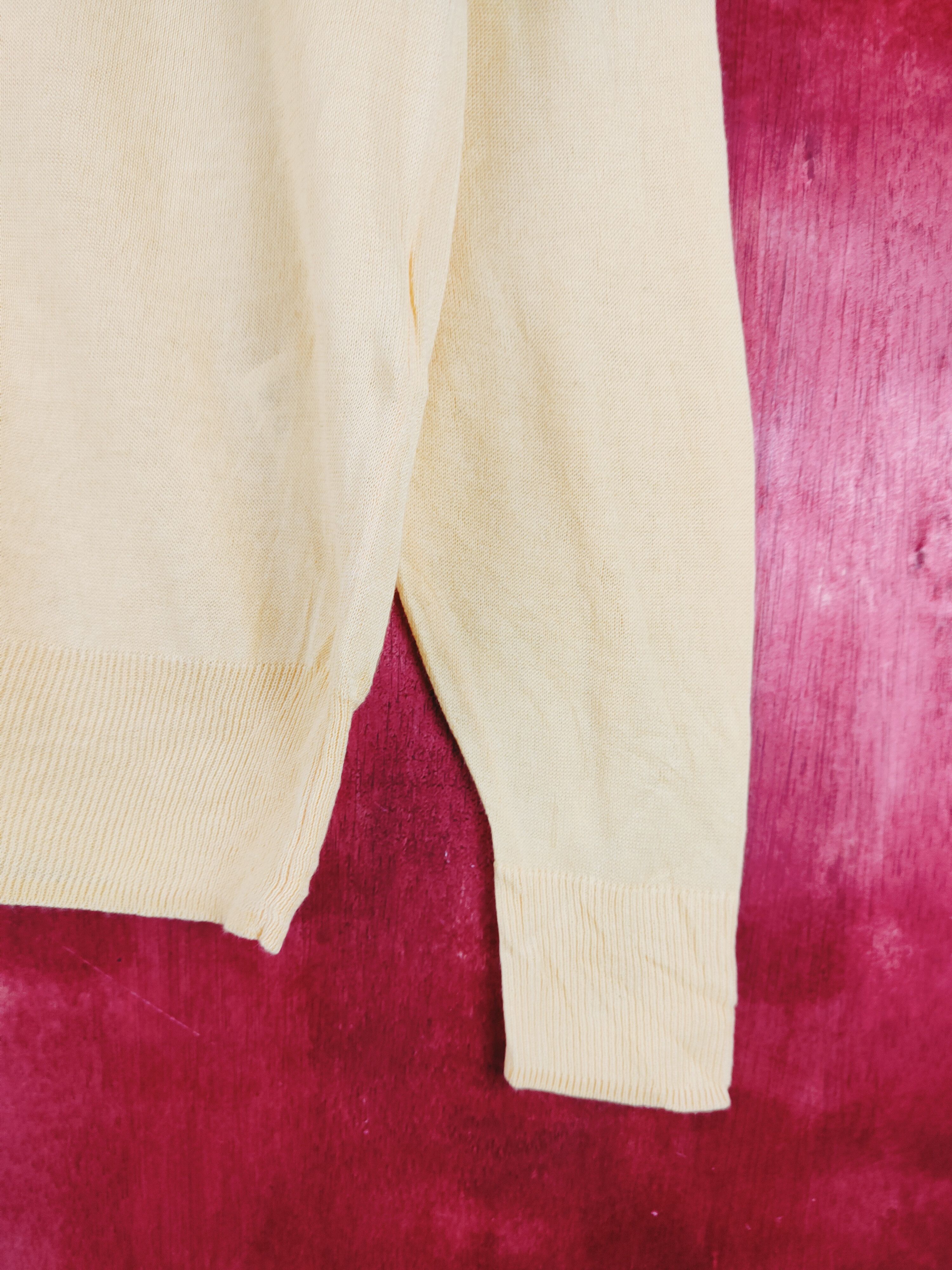 Japanese Brand Japanese Brand Yellow plain Cardigan knitwear #S923 Size M / US 6-8 / IT 42-44 - 6 Thumbnail