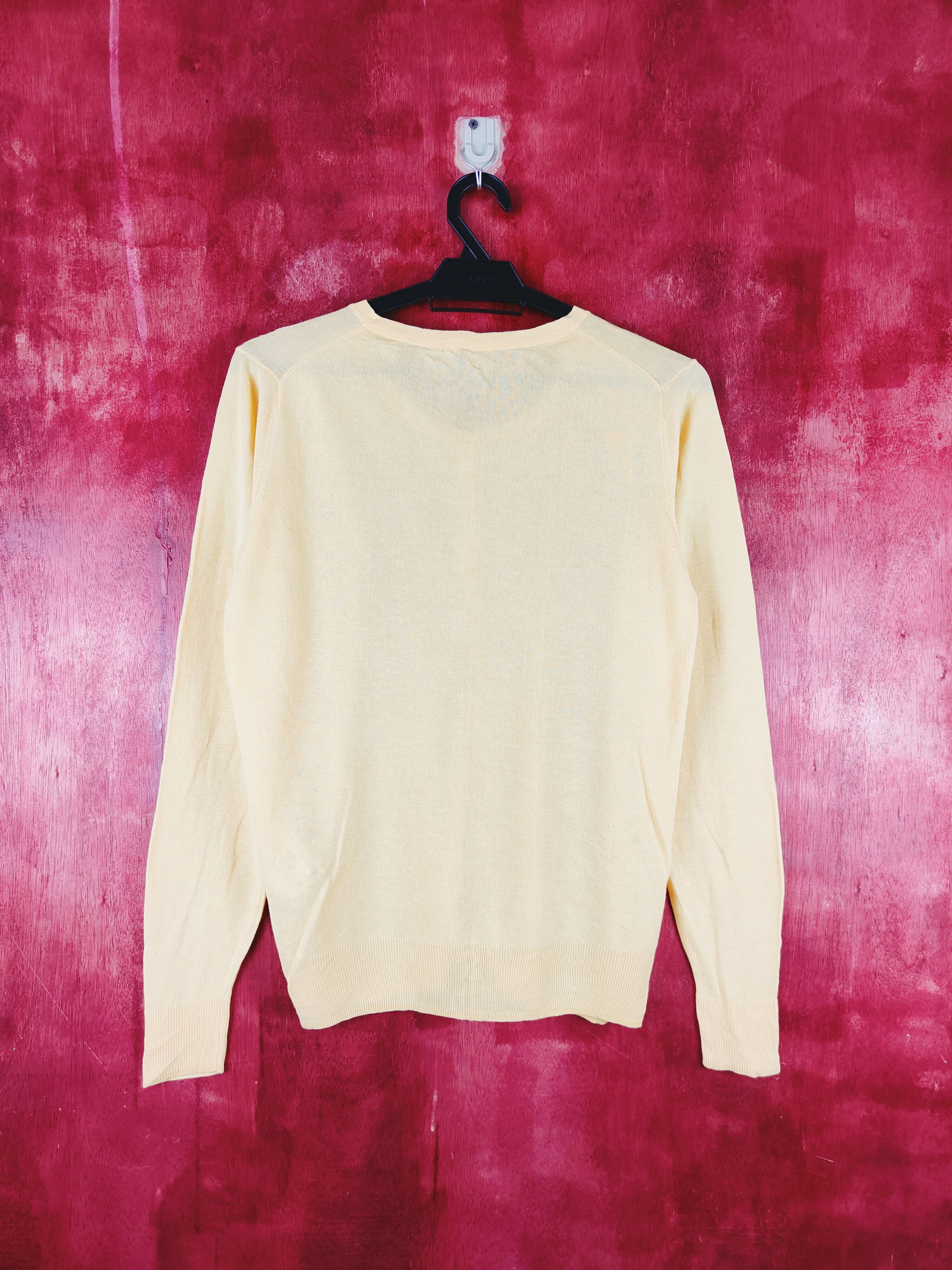 Japanese Brand Japanese Brand Yellow plain Cardigan knitwear #S923 Size M / US 6-8 / IT 42-44 - 7 Thumbnail