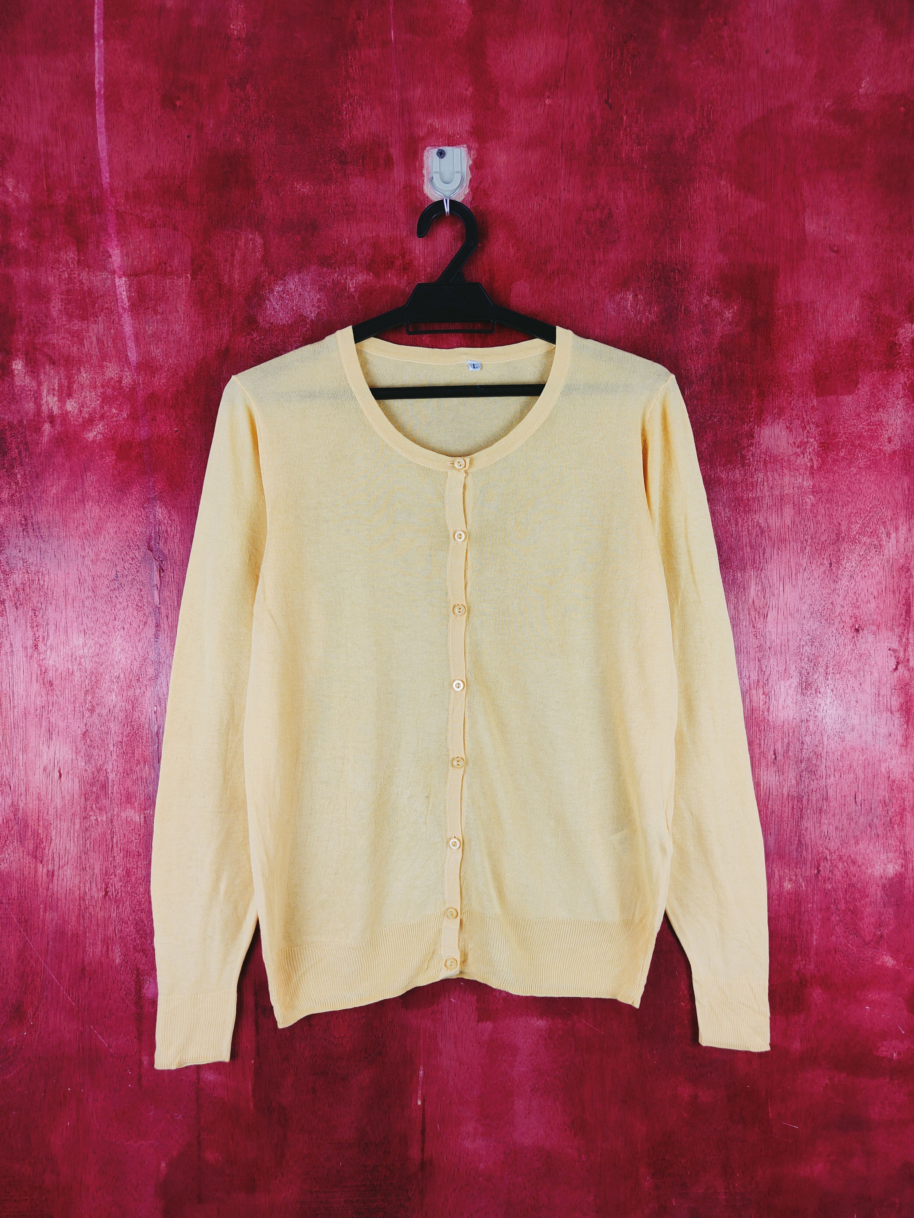 Japanese Brand Japanese Brand Yellow plain Cardigan knitwear #S923 Size M / US 6-8 / IT 42-44 - 1 Thumbnail