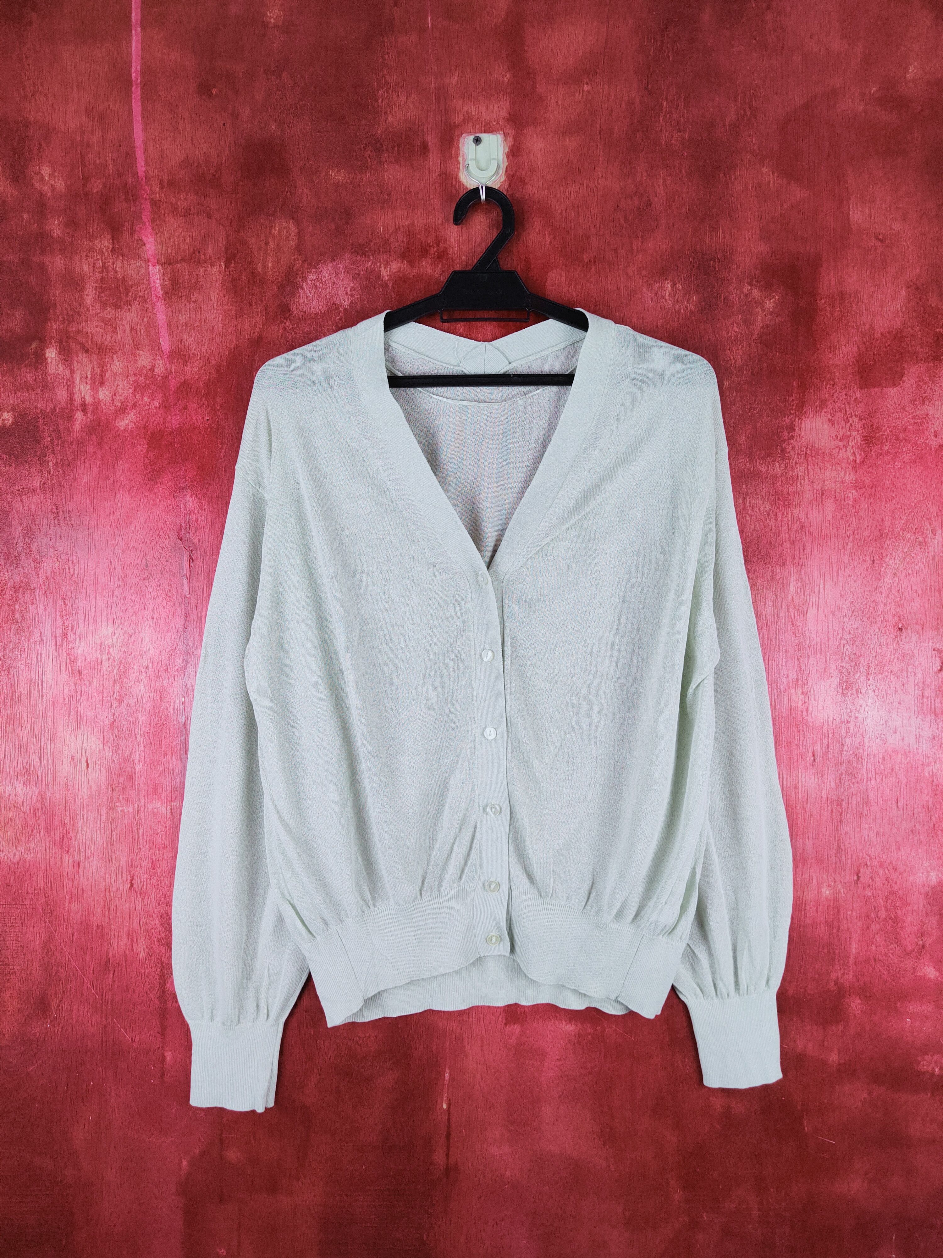 GU GU Mint Green Crochet Meshnet Cardigan #S926 Size L / US 10 / IT 46 - 1 Thumbnail