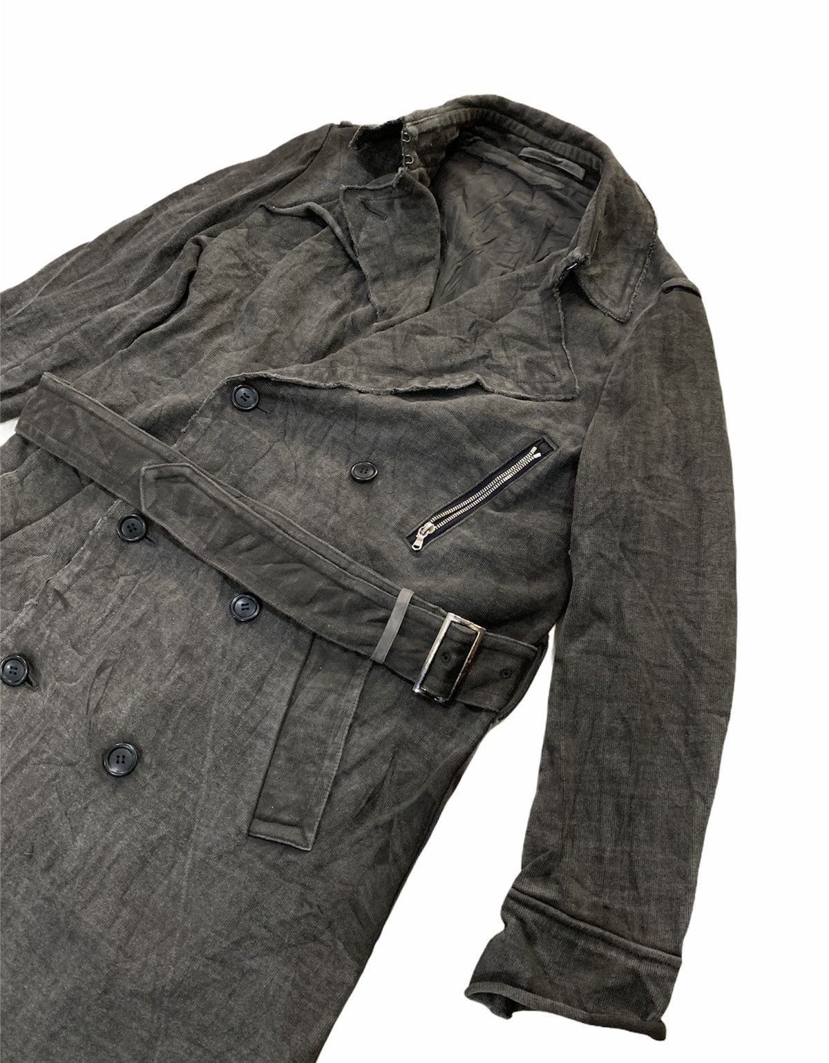 Japanese Brand Junhashimoto Deconstructed Double Breasted Overcoat Size US M / EU 48-50 / 2 - 2 Thumbnail