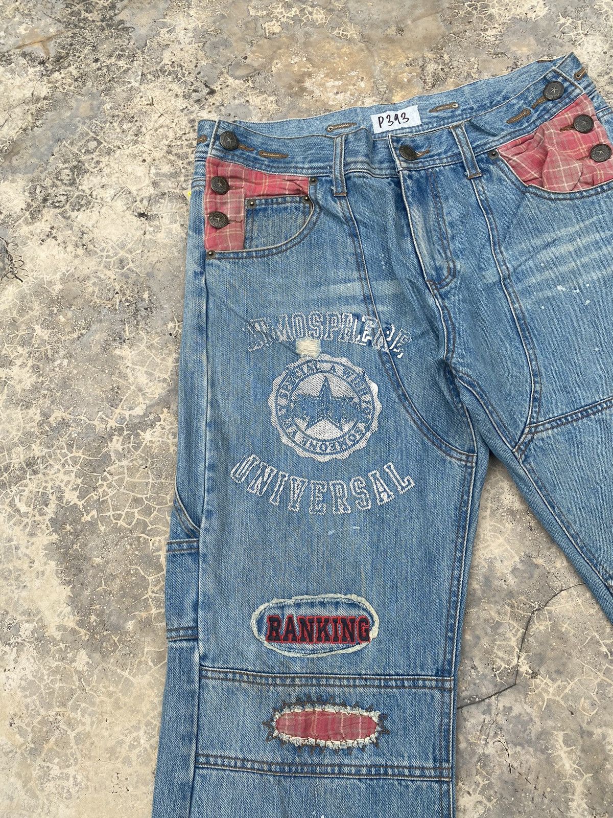 Hysteric Glamour Vintage Japanese Unbrand Distressed and Patchwork Pant Size US 33 - 5 Thumbnail