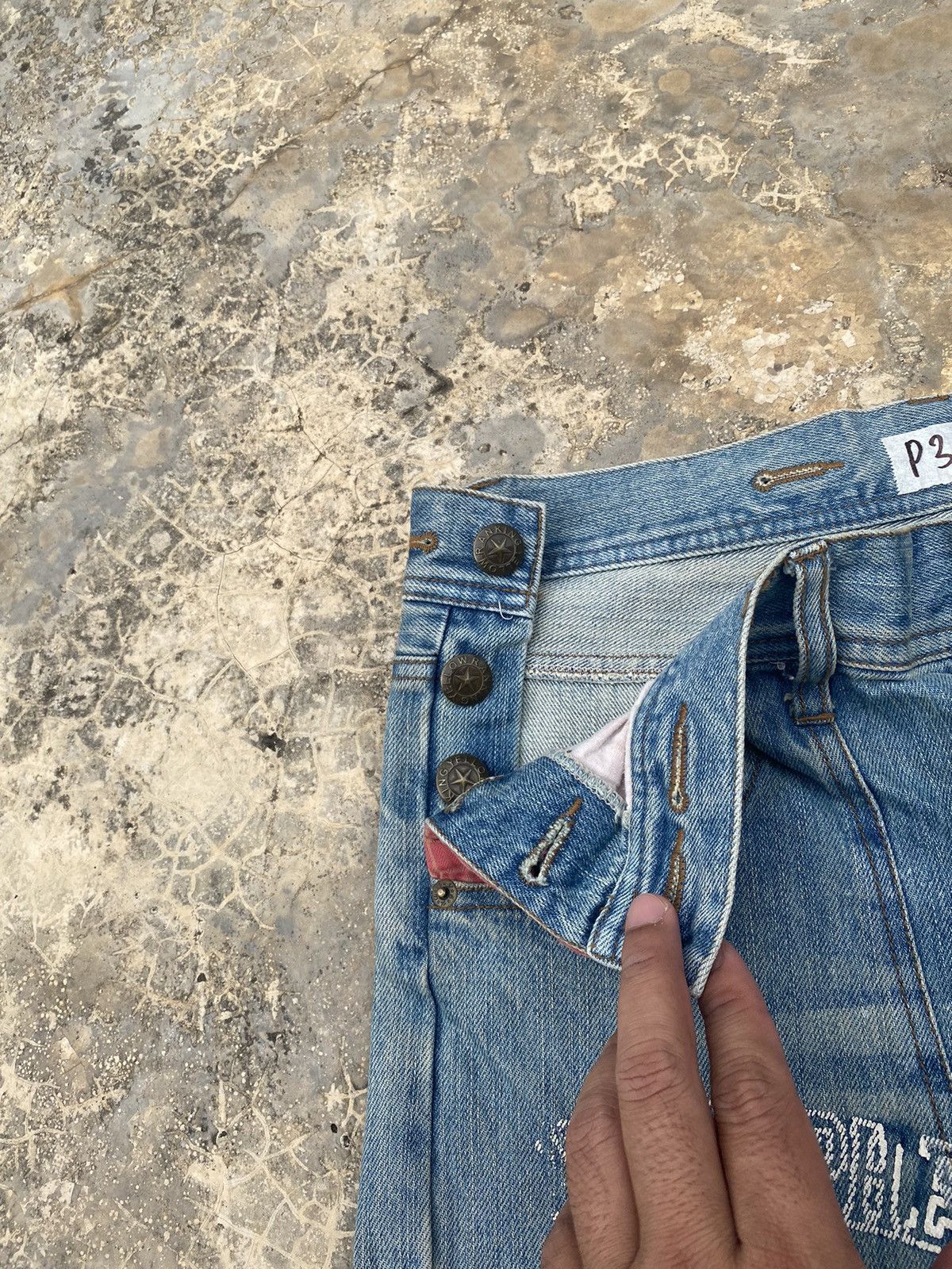 Hysteric Glamour Vintage Japanese Unbrand Distressed and Patchwork Pant Size US 33 - 6 Thumbnail