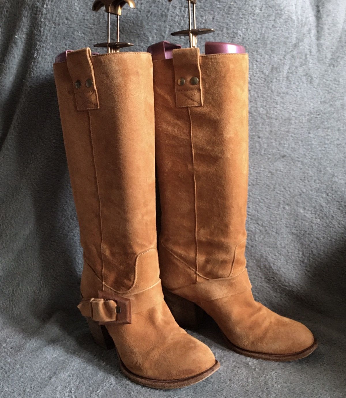 MOMA Camel Suede Italy Woman’s High Boots EU 36