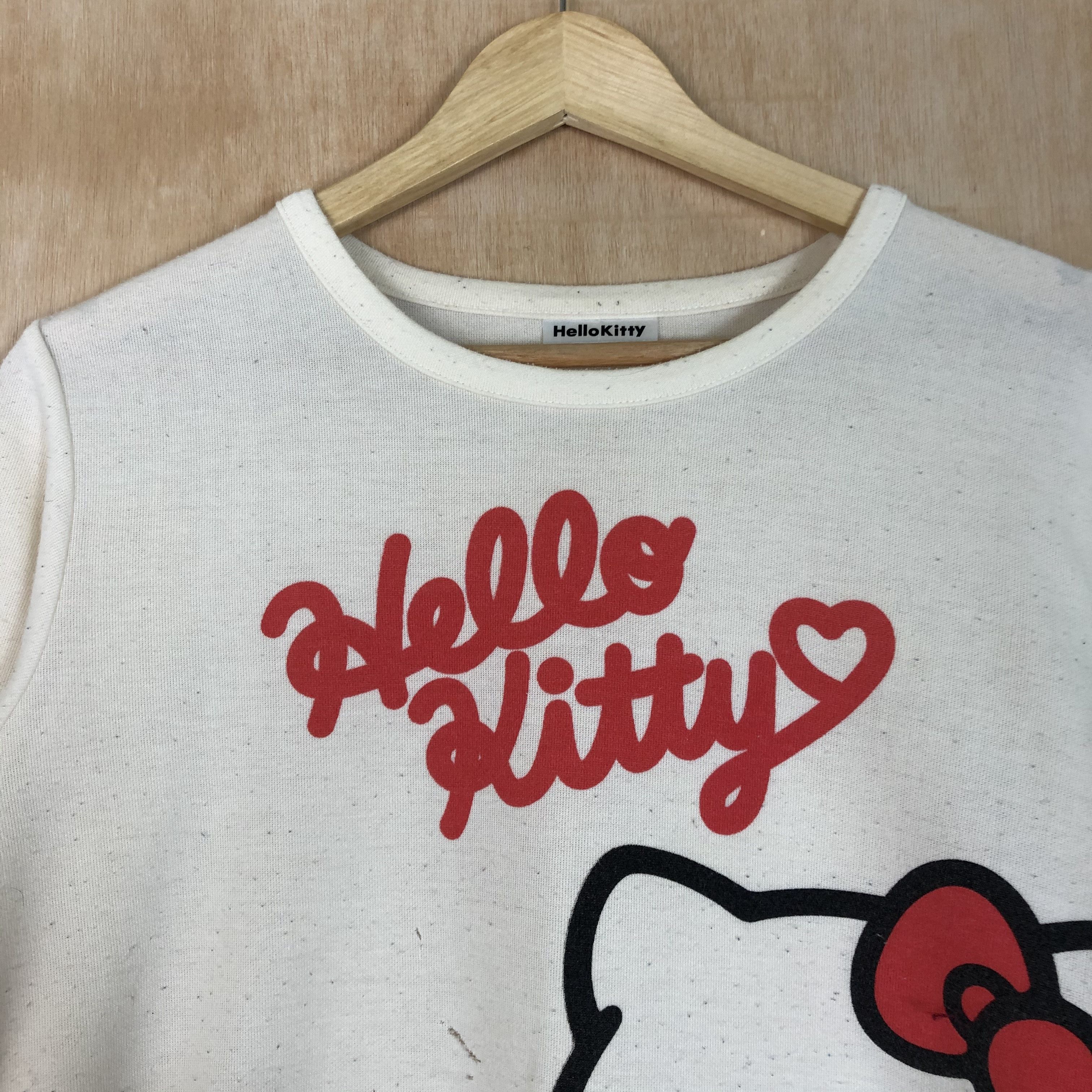 Cartoon Network DLL Hello Kitty White distressed Sweatshirt vintage #c074 Size M / US 6-8 / IT 42-44 - 4 Thumbnail