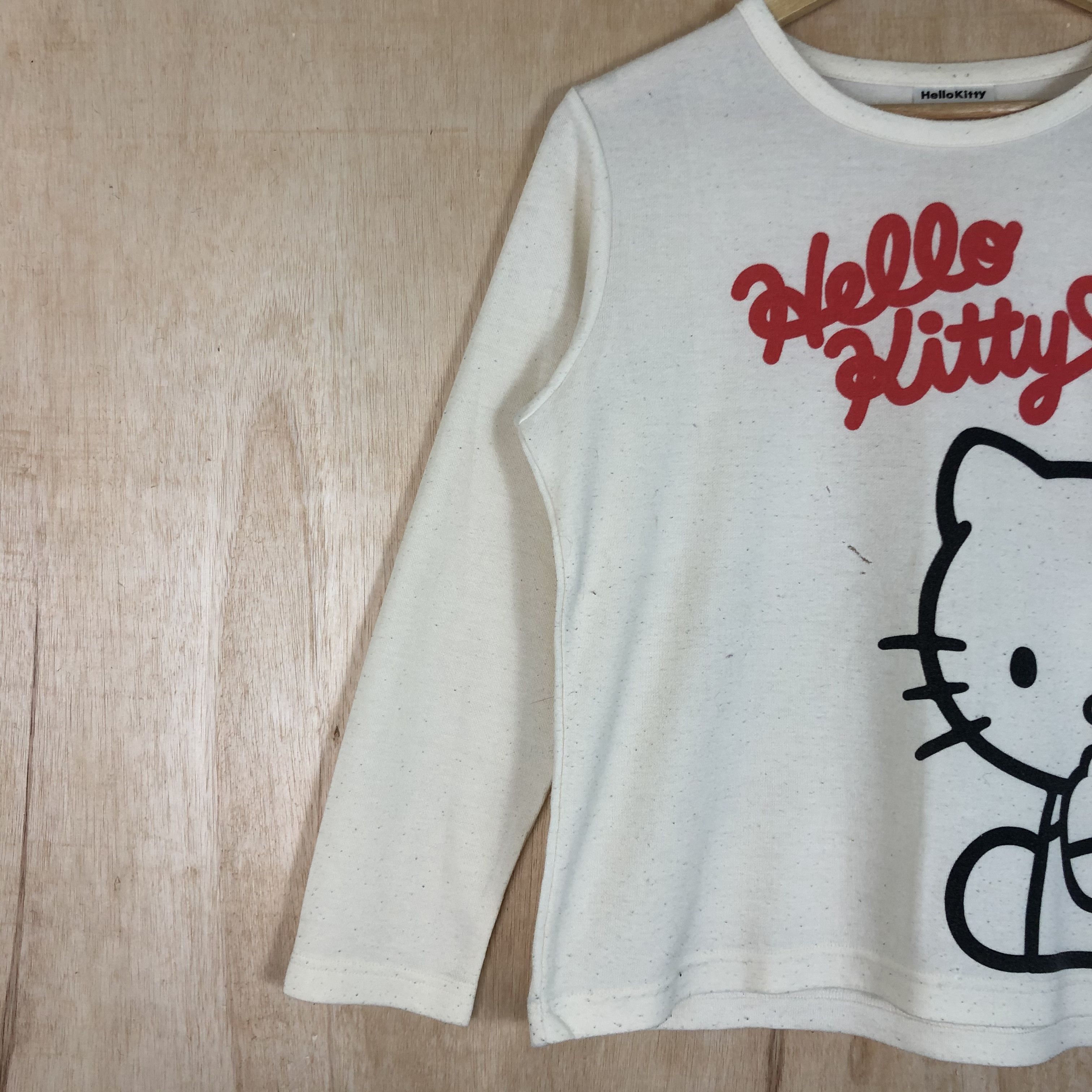 Cartoon Network DLL Hello Kitty White distressed Sweatshirt vintage #c074 Size M / US 6-8 / IT 42-44 - 3 Thumbnail