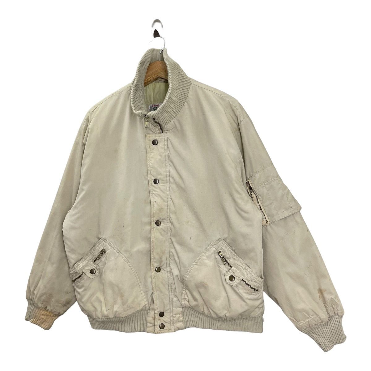 Big John Vintage 90s Big John Worker Workwear Wool Trench Jacket Size US L / EU 52-54 / 3 - 3 Thumbnail