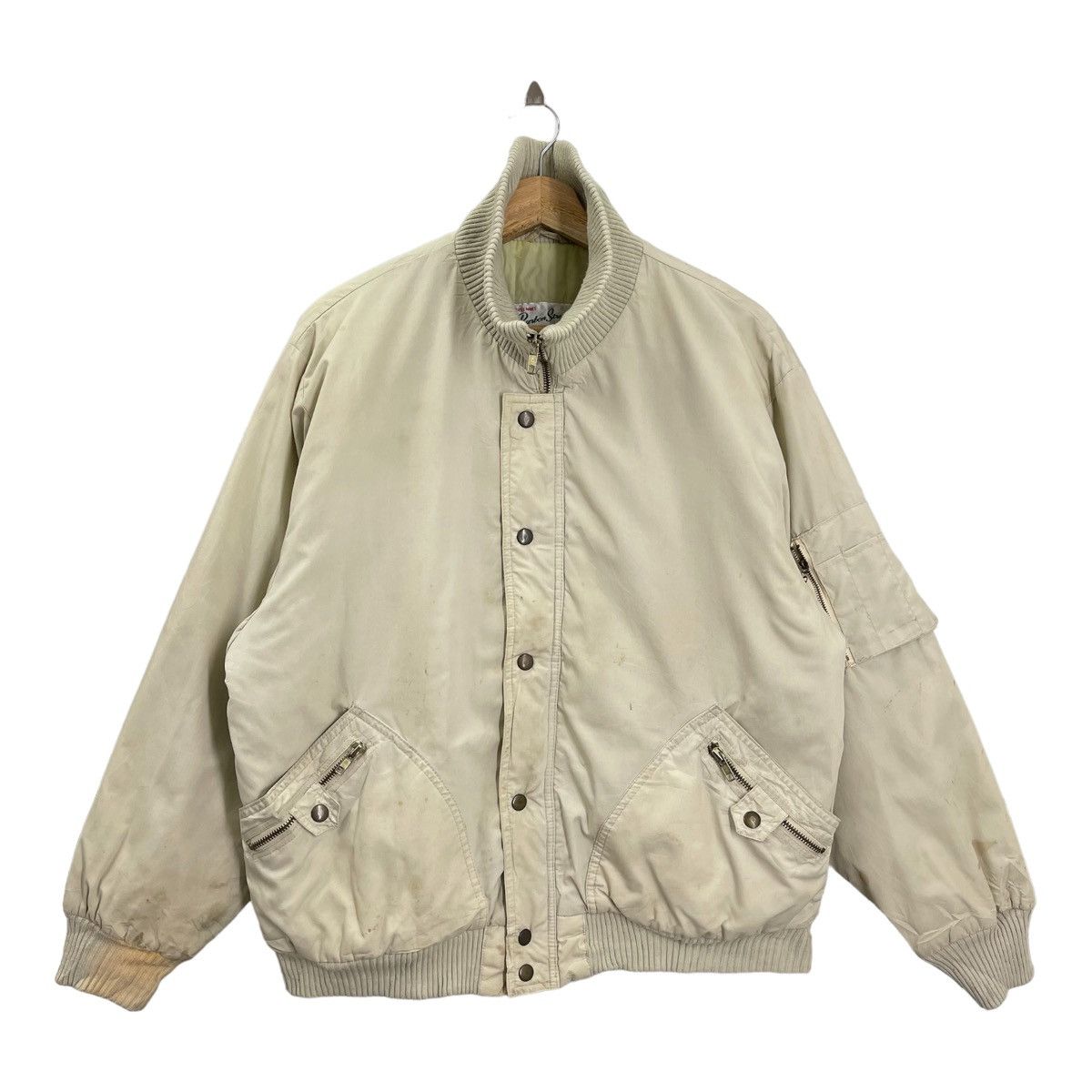 Big John Vintage 90s Big John Worker Workwear Wool Trench Jacket Size US L / EU 52-54 / 3 - 1 Thumbnail