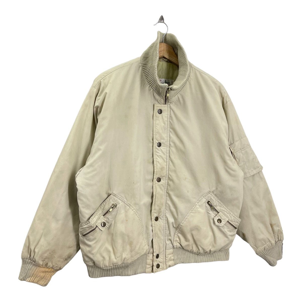 Big John Vintage 90s Big John Worker Workwear Wool Trench Jacket Size US L / EU 52-54 / 3 - 2 Thumbnail