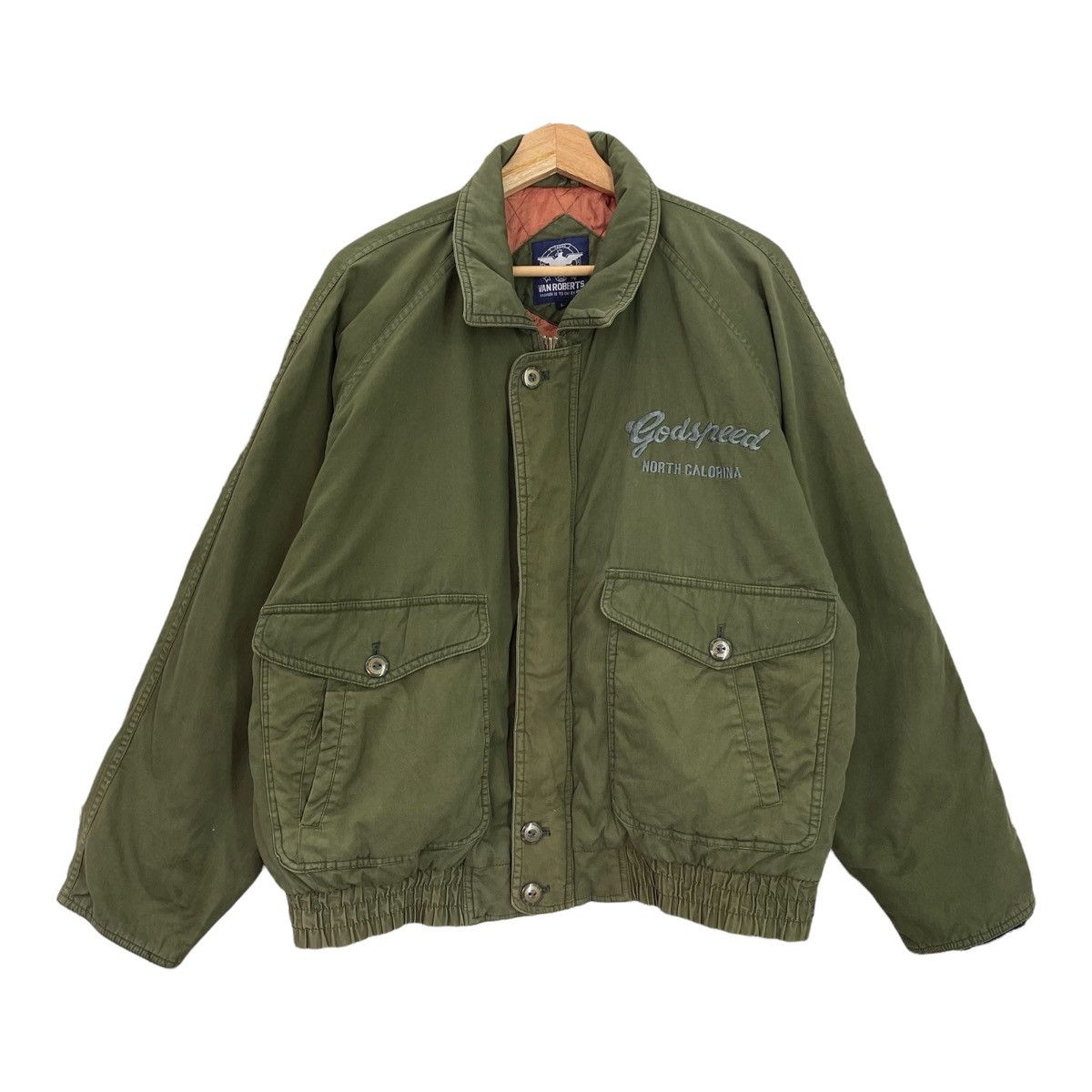 Japanese Brand Vintage 90s Van Roberts Big Back Logo Zipper Jacket Size L Size US L / EU 52-54 / 3 - 6 Thumbnail