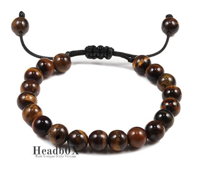 Vintage Tiger Eye Stone Beads Bracelet Size ONE SIZE - 1 Thumbnail