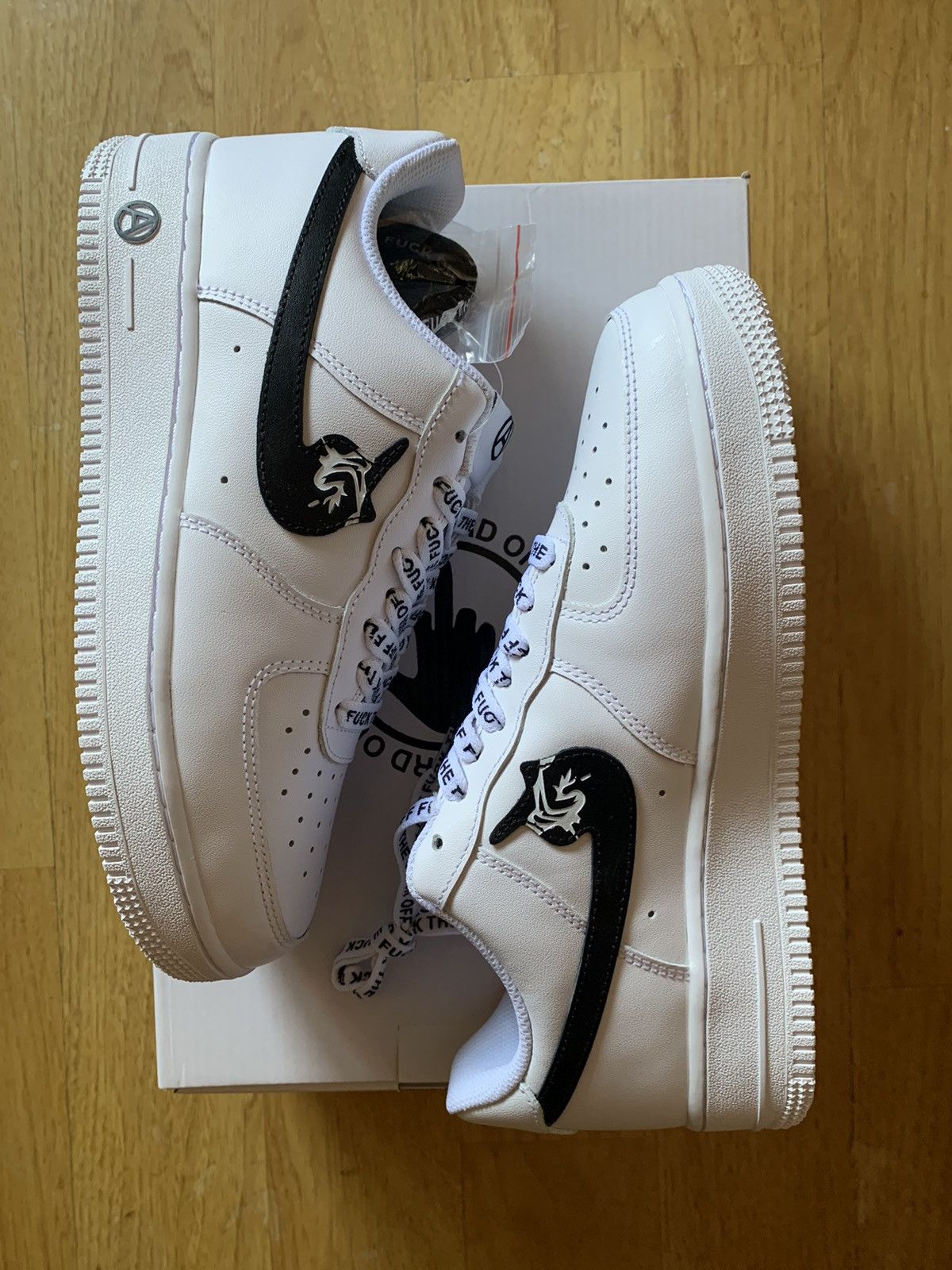 ineverheardofyou Ineverheardofyou 'Fuck Off' Air Force 1's Size US 8 / EU 41 - 4 Thumbnail