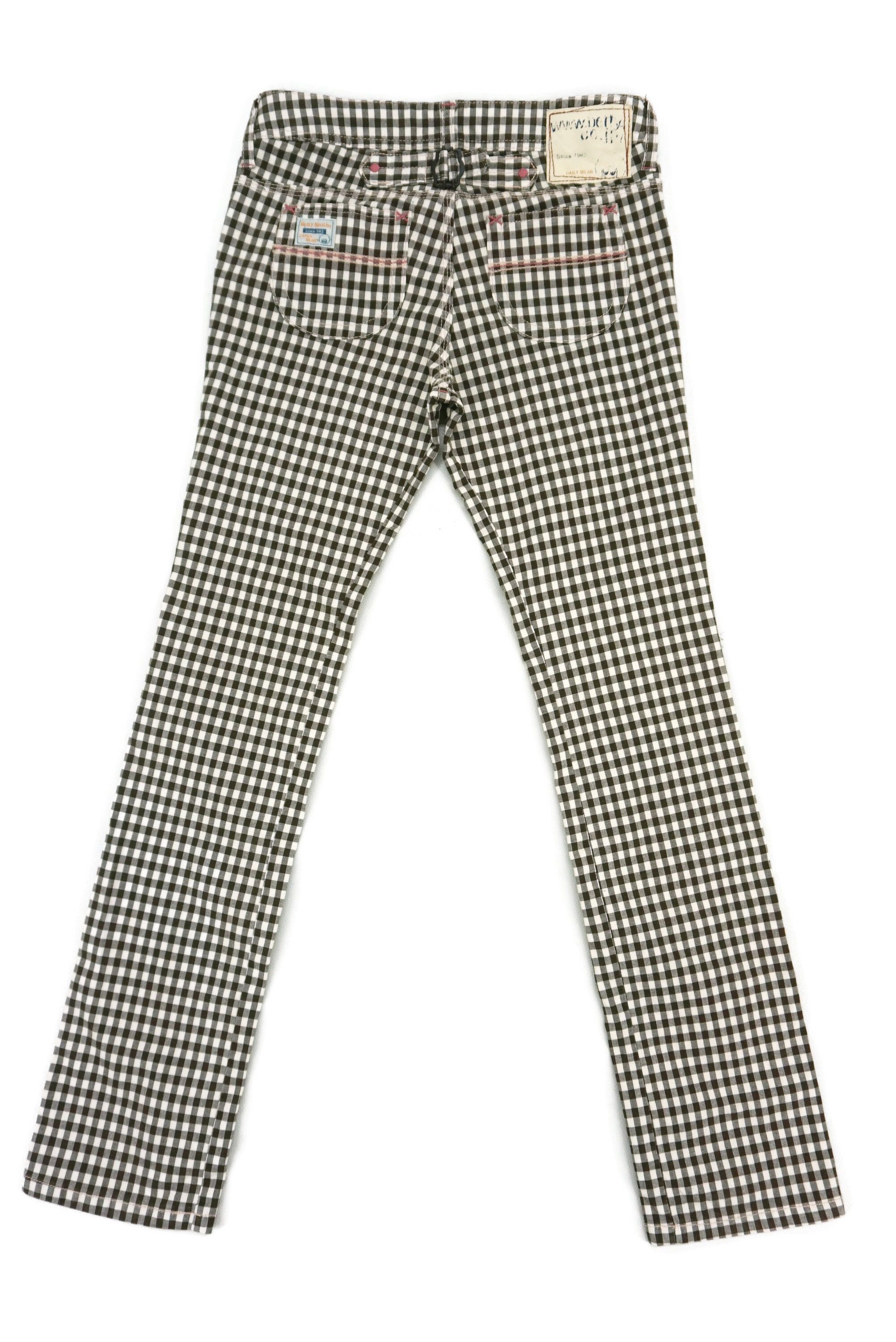 image of Rodeo x Workers Carpenter Pants Plaid Gingham Workwear Dungarees in Brown/Beige, Women's (Size 26)