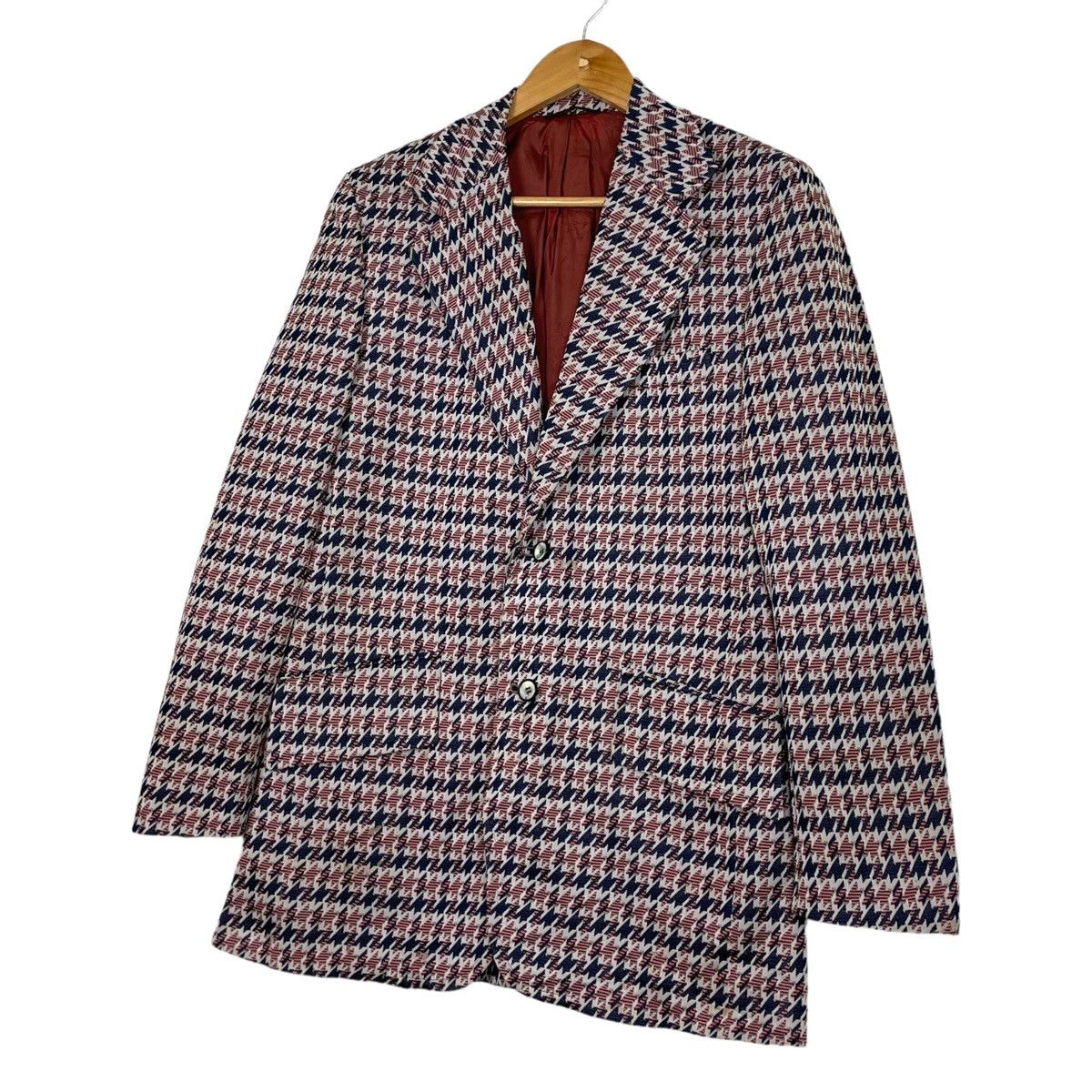 Japanese Brand × Sears × Vintage 💥VINTAGE SEARS KINGS ROAD HOUNDTOOTH JACKET BLAZER Size US L / EU 52-54 / 3 - 3 Thumbnail