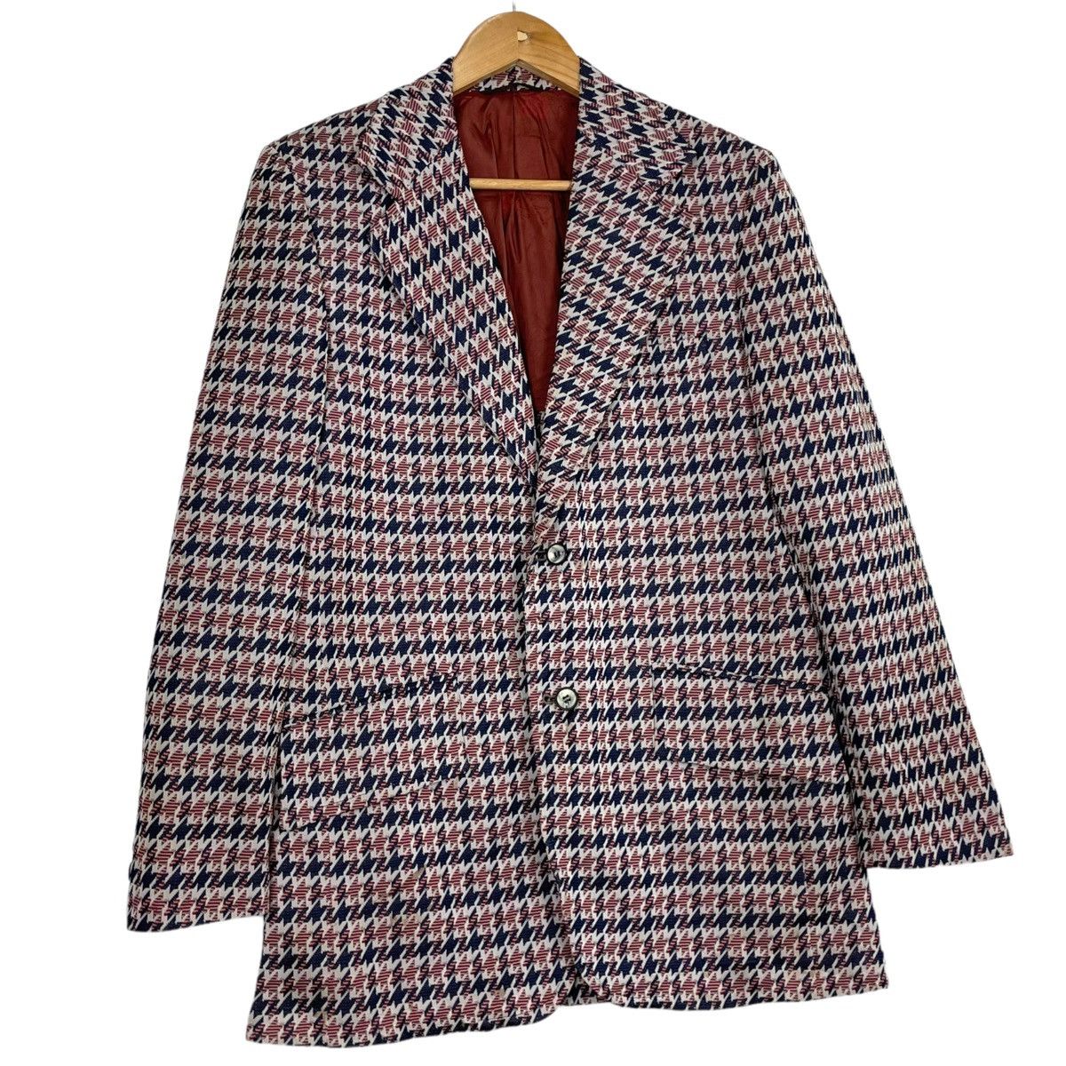 Japanese Brand × Sears × Vintage 💥VINTAGE SEARS KINGS ROAD HOUNDTOOTH JACKET BLAZER Size US L / EU 52-54 / 3 - 2 Thumbnail