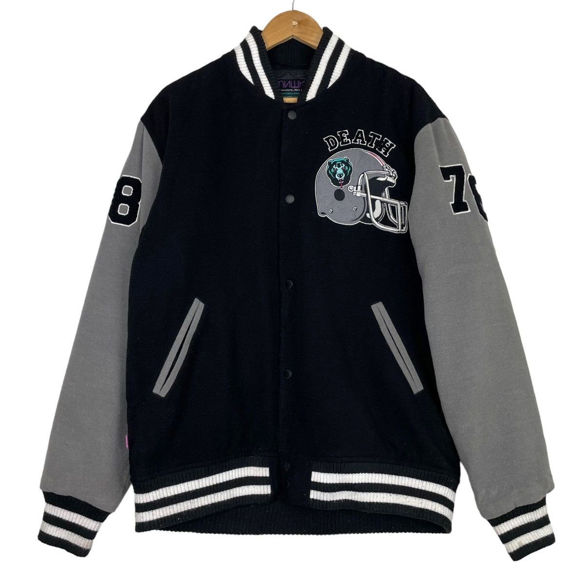 Japanese Brand × Mishka 💥 MISHKA DEATH ADDERS BUTTON VARSITY JACKET Size US L / EU 52-54 / 3 - 2 Thumbnail
