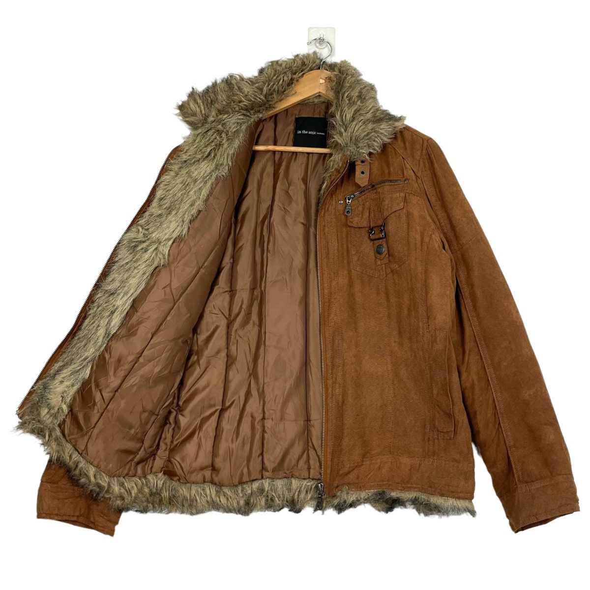 Hysteric Glamour × In The Attic × Japanese Brand 💥 IN THE ATTIC DUSTER MOLESKIN FUR LINNEN JACKET Size US M / EU 48-50 / 2 - 4 Thumbnail