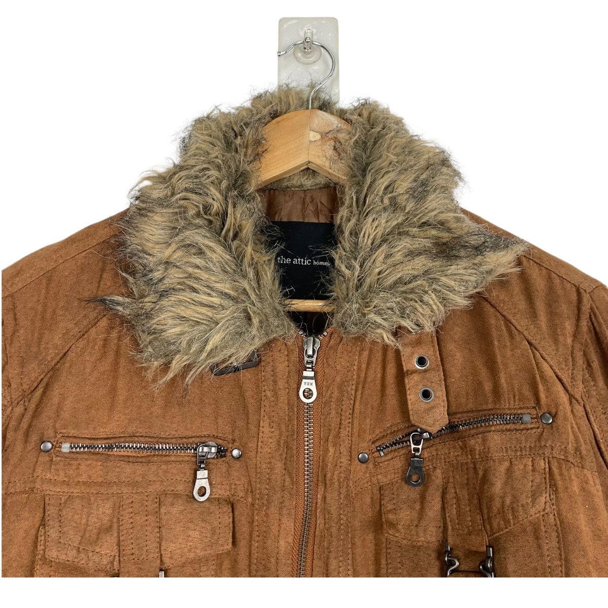 Hysteric Glamour × In The Attic × Japanese Brand 💥 IN THE ATTIC DUSTER MOLESKIN FUR LINNEN JACKET Size US M / EU 48-50 / 2 - 6 Thumbnail