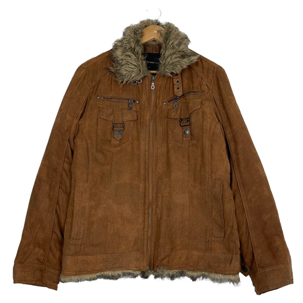 Hysteric Glamour × In The Attic × Japanese Brand 💥 IN THE ATTIC DUSTER MOLESKIN FUR LINNEN JACKET Size US M / EU 48-50 / 2 - 1 Thumbnail