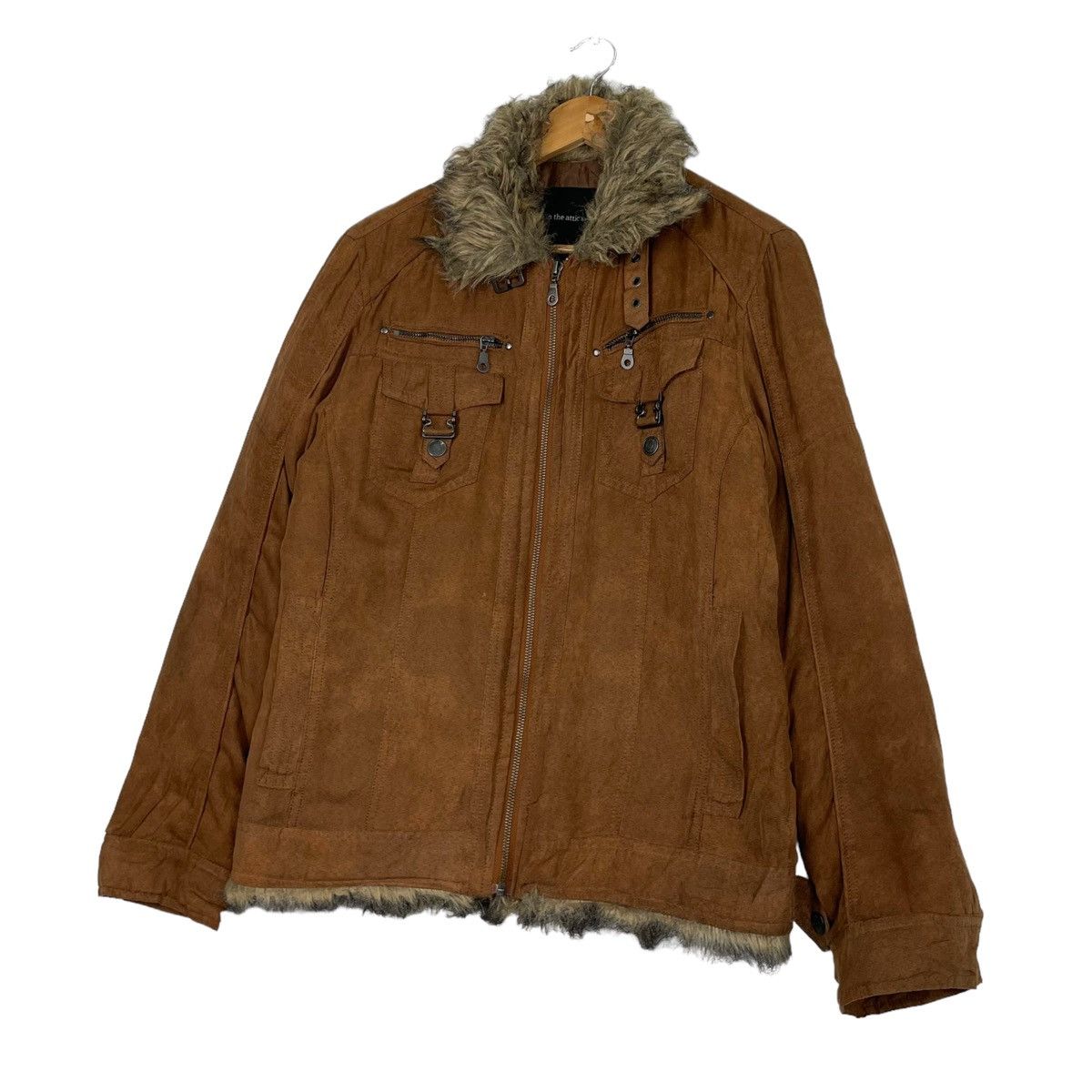 Hysteric Glamour × In The Attic × Japanese Brand 💥 IN THE ATTIC DUSTER MOLESKIN FUR LINNEN JACKET Size US M / EU 48-50 / 2 - 3 Thumbnail