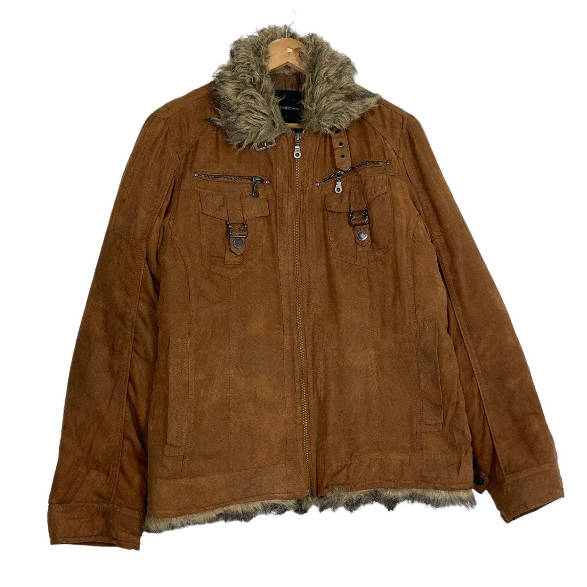 Hysteric Glamour × In The Attic × Japanese Brand 💥 IN THE ATTIC DUSTER MOLESKIN FUR LINNEN JACKET Size US M / EU 48-50 / 2 - 2 Thumbnail