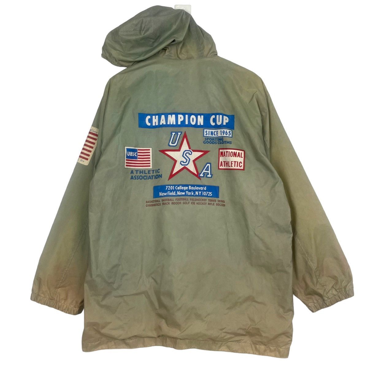 Japanese Brand × Sports Specialties × Vintage 💥90s CHAMPION CUP USA HOODIE LIGHT JACKET Size US L / EU 52-54 / 3 - 1 Thumbnail