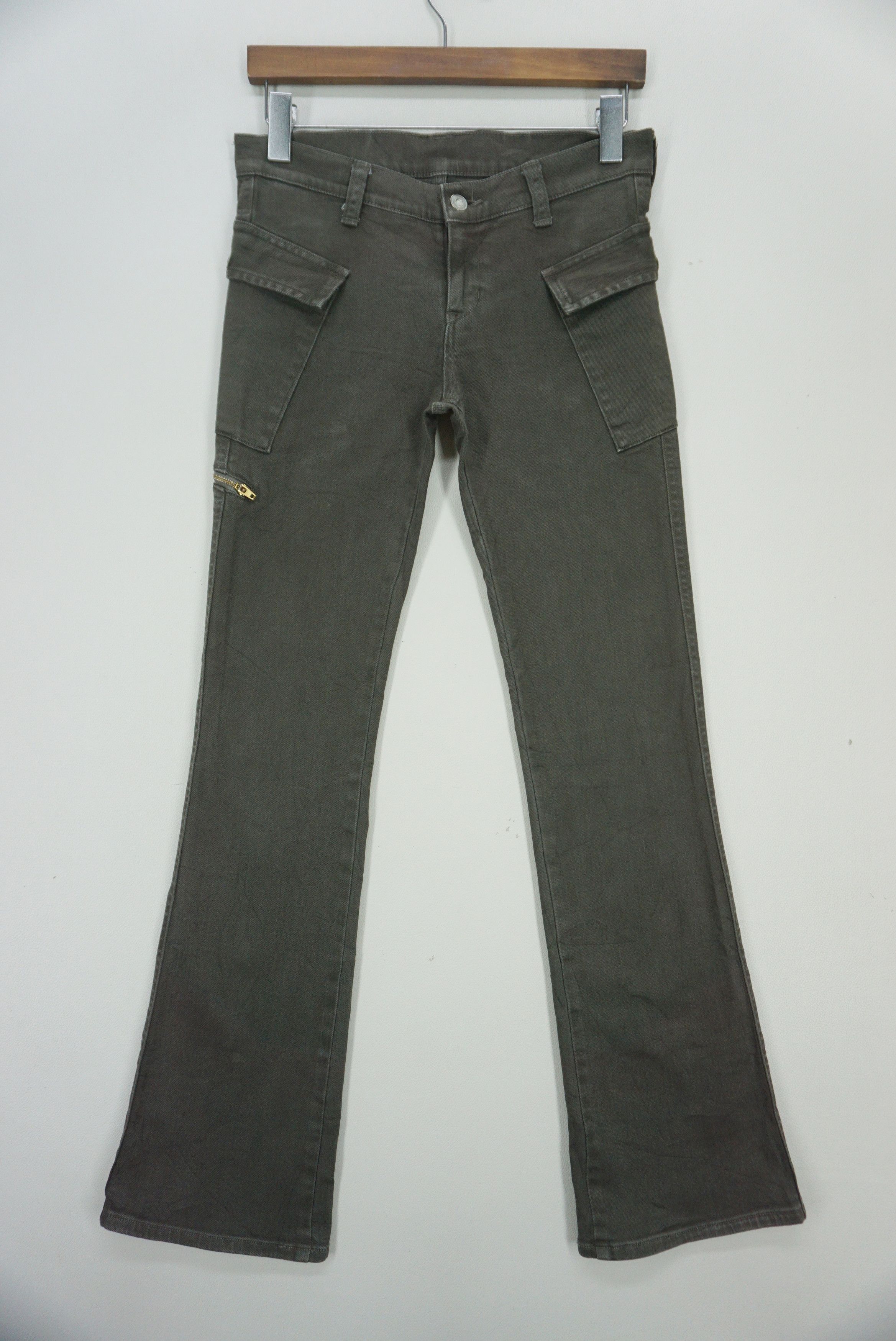 image of John Bull x Surplus Workwear Cargo Tactical Bondage Bootcut Pants in Green, Women's (Size 26)