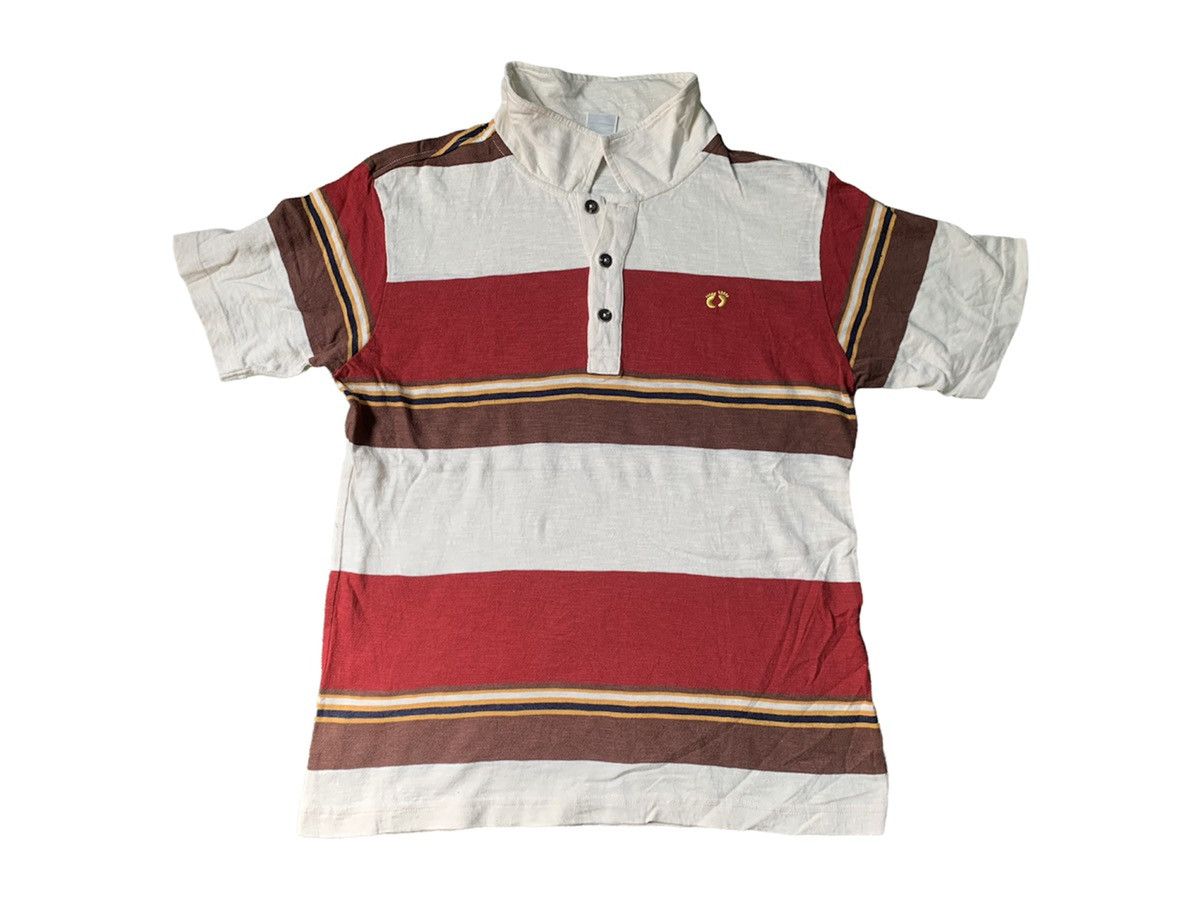 Hang Ten Hang Ten Classic Orange Tag Striped Polo Tee Size US S / EU 44-46 / 1 - 1 Thumbnail