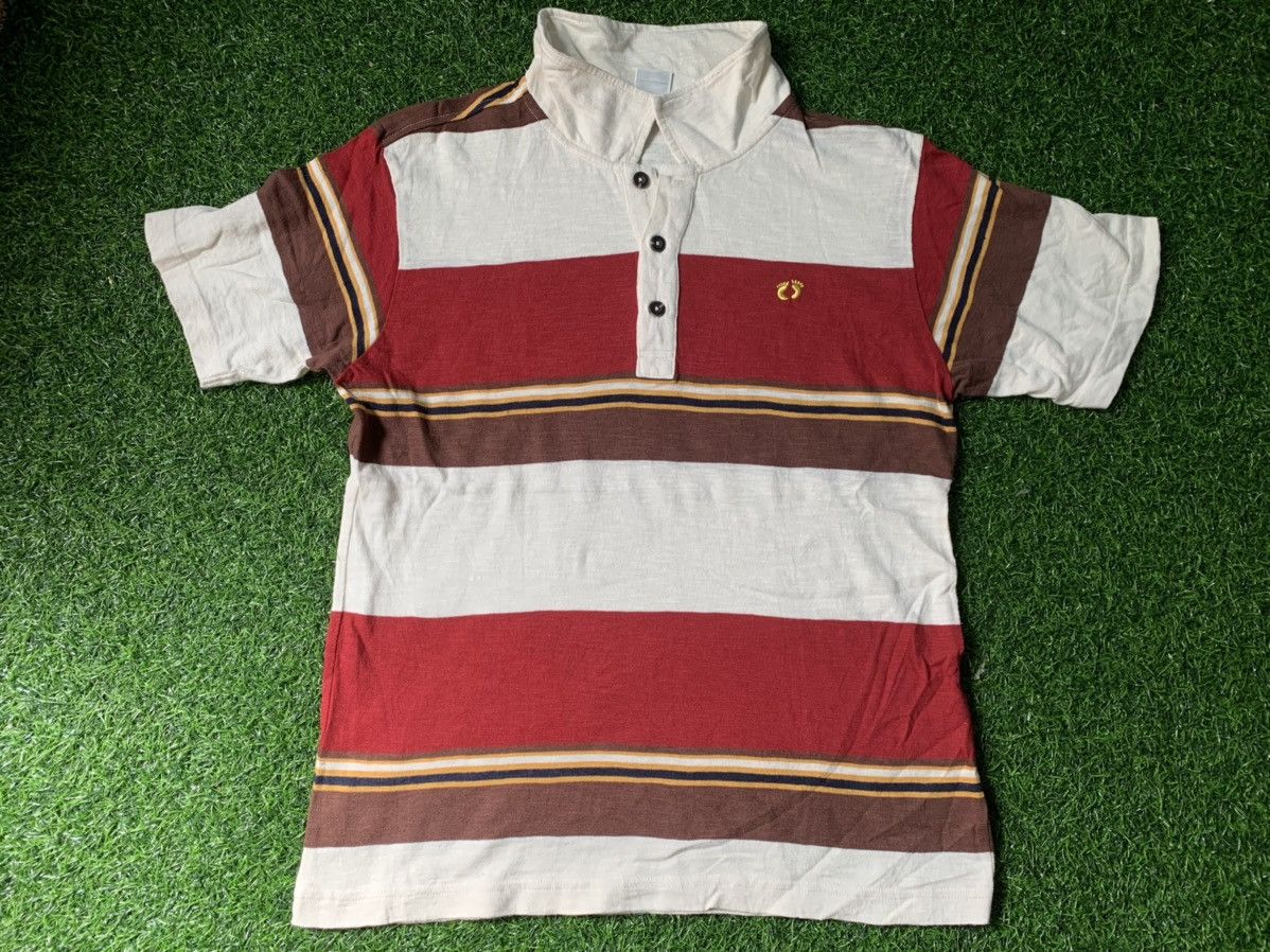Hang Ten Hang Ten Classic Orange Tag Striped Polo Tee Size US S / EU 44-46 / 1 - 8 Thumbnail