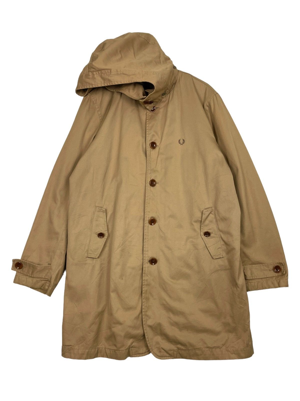 Fred Perry × Vintage 💥 FRED PERRY PARKA HOODIE JACKET Size US L / EU 52-54 / 3 - 1 Thumbnail