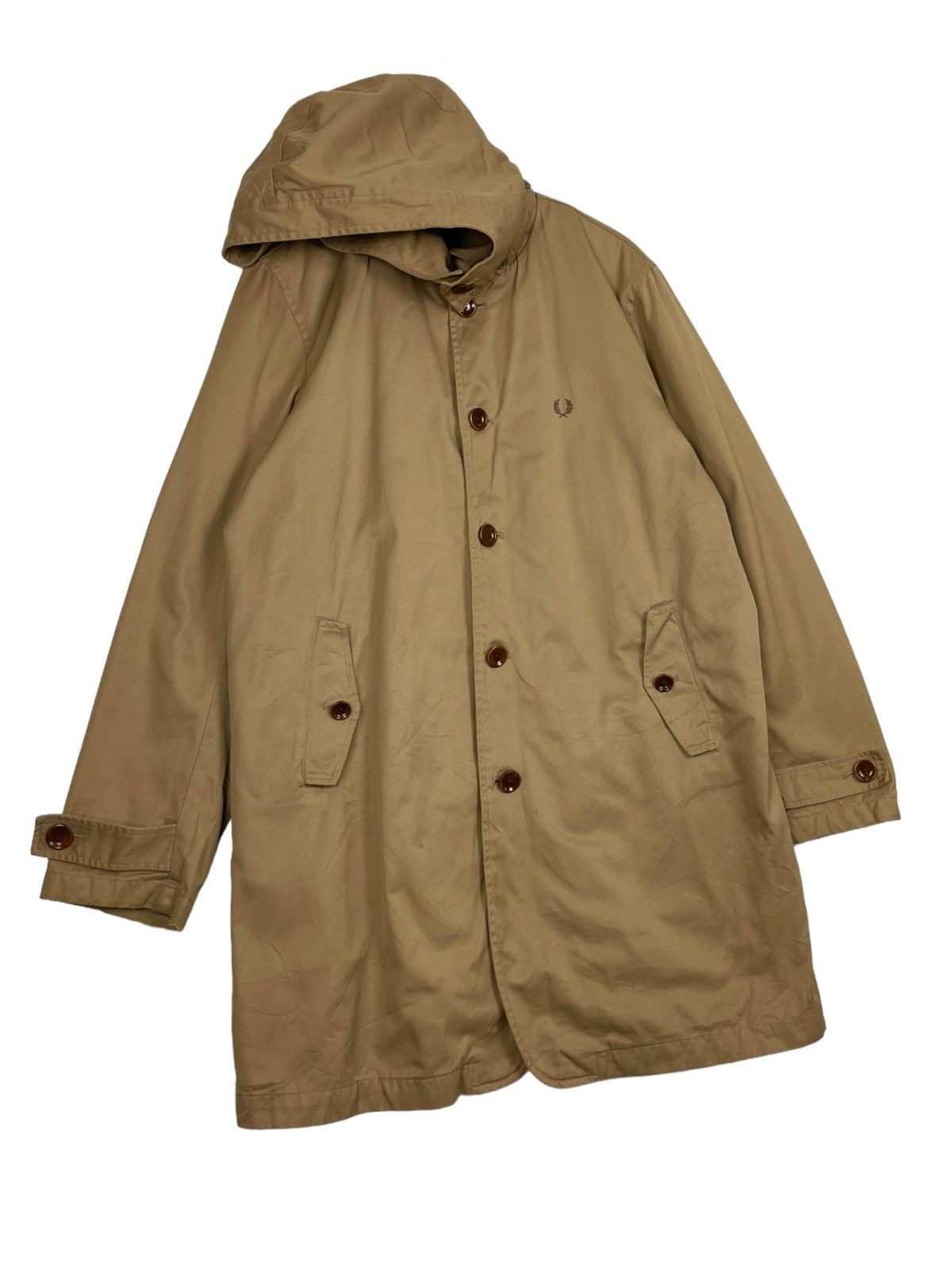 Fred Perry × Vintage 💥 FRED PERRY PARKA HOODIE JACKET Size US L / EU 52-54 / 3 - 2 Thumbnail