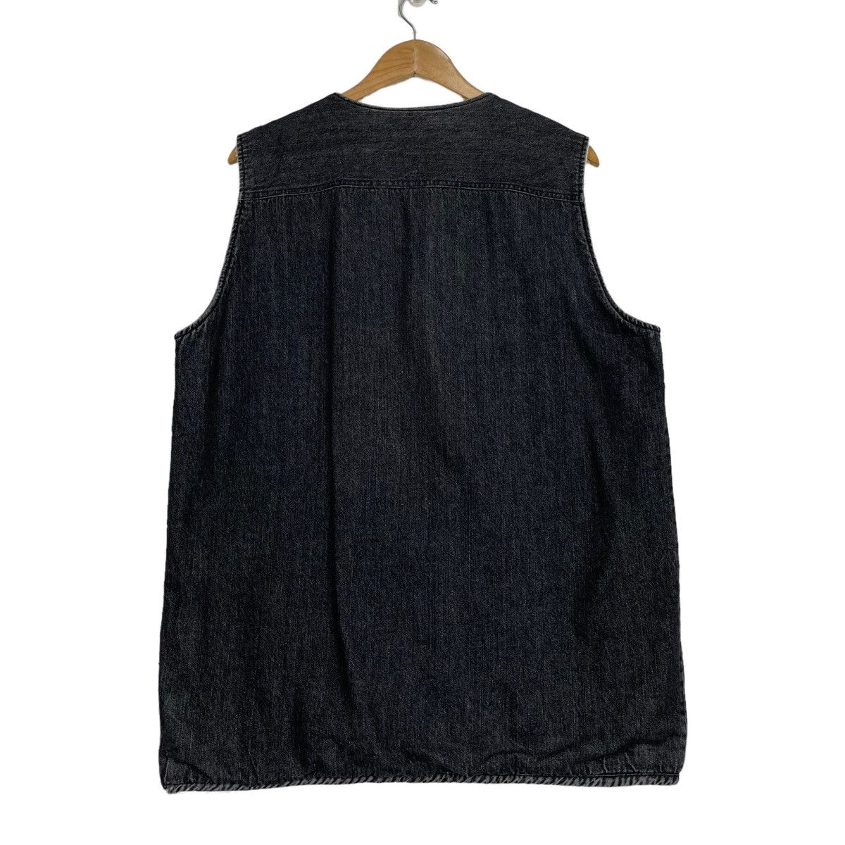 GOODENOUGH × Hiroshi Fujiwara × Japanese Brand 💥 90s GDEH ZIPPER WARN DENIM VEST Size US L / EU 52-54 / 3 - 9 Thumbnail