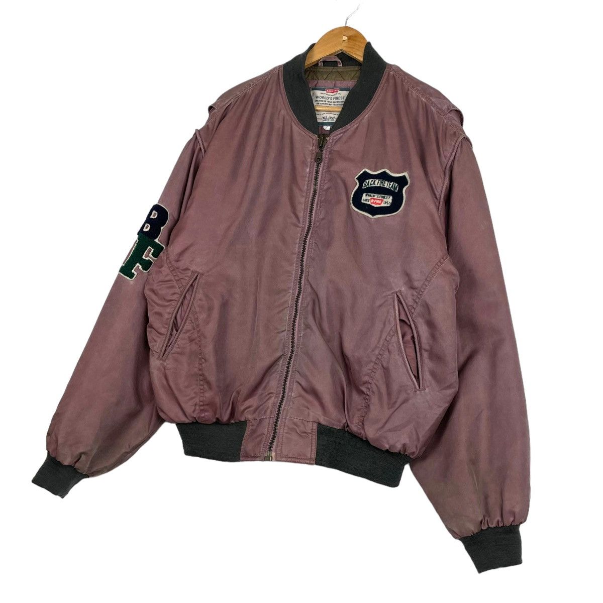 Japanese Brand × Sports Specialties 💥 80s BACK FIRE ZIPPER RIOT BOMBER JACKET Size US L / EU 52-54 / 3 - 5 Thumbnail