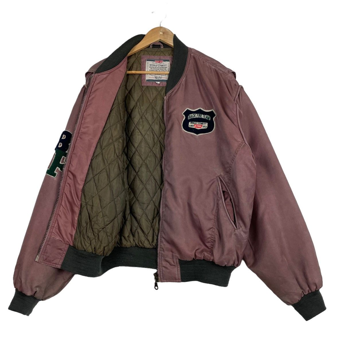 Japanese Brand × Sports Specialties 💥 80s BACK FIRE ZIPPER RIOT BOMBER JACKET Size US L / EU 52-54 / 3 - 4 Thumbnail