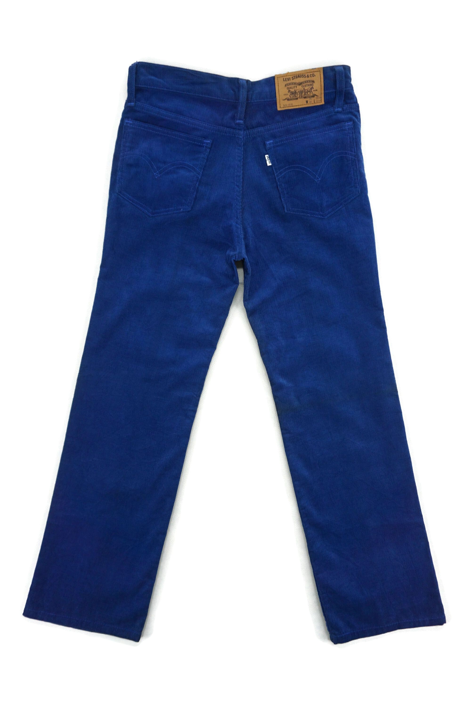 image of Levis x Rodeo Straight Leg Corduroy 518 Vintage Cords Pants Japan Made in Blue, Men's (Size 30)