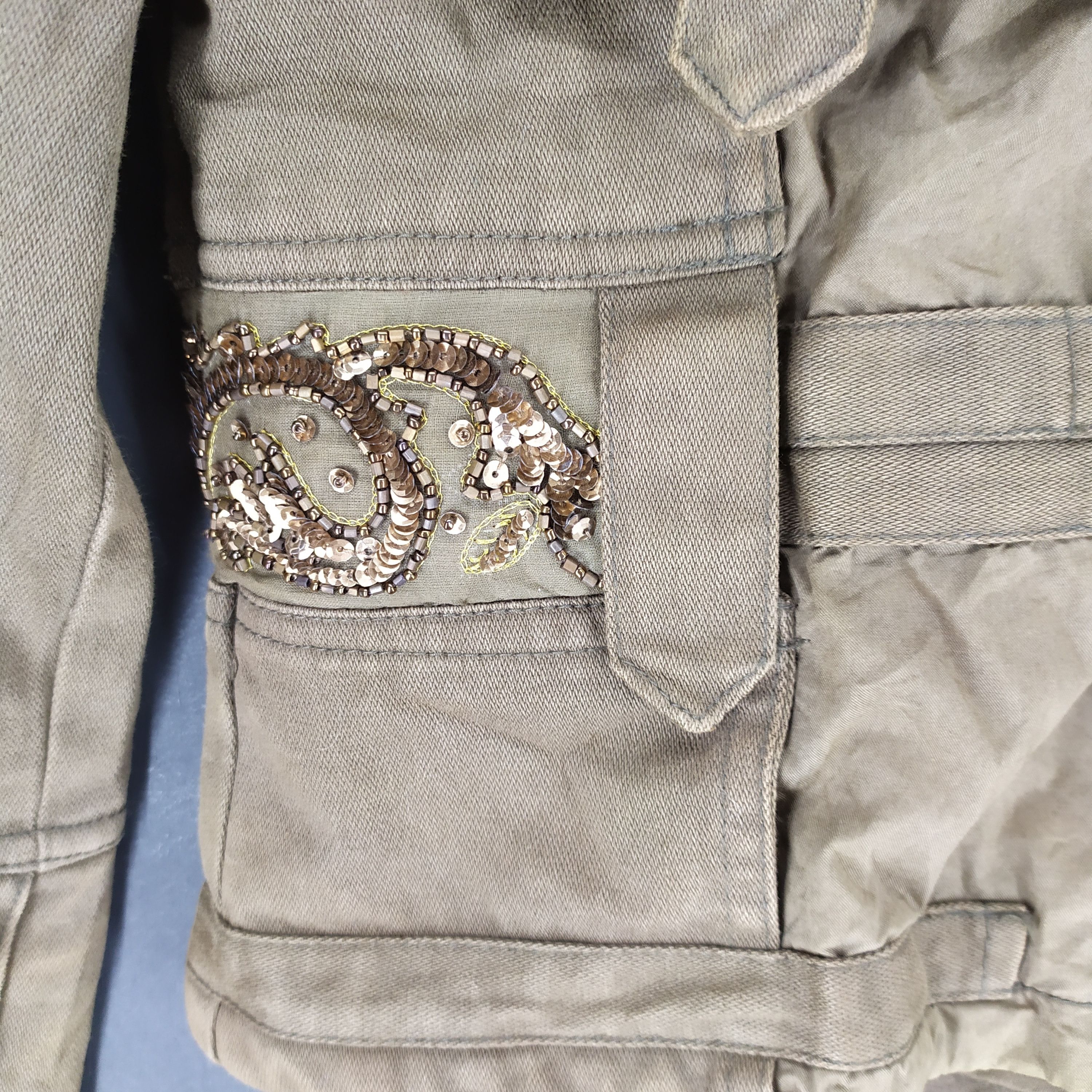 Enchantment Japan Brand Enchantment Nice Design Cropped Jacket #1270-52 Size XS / US 0-2 / IT 36-38 - 5 Thumbnail