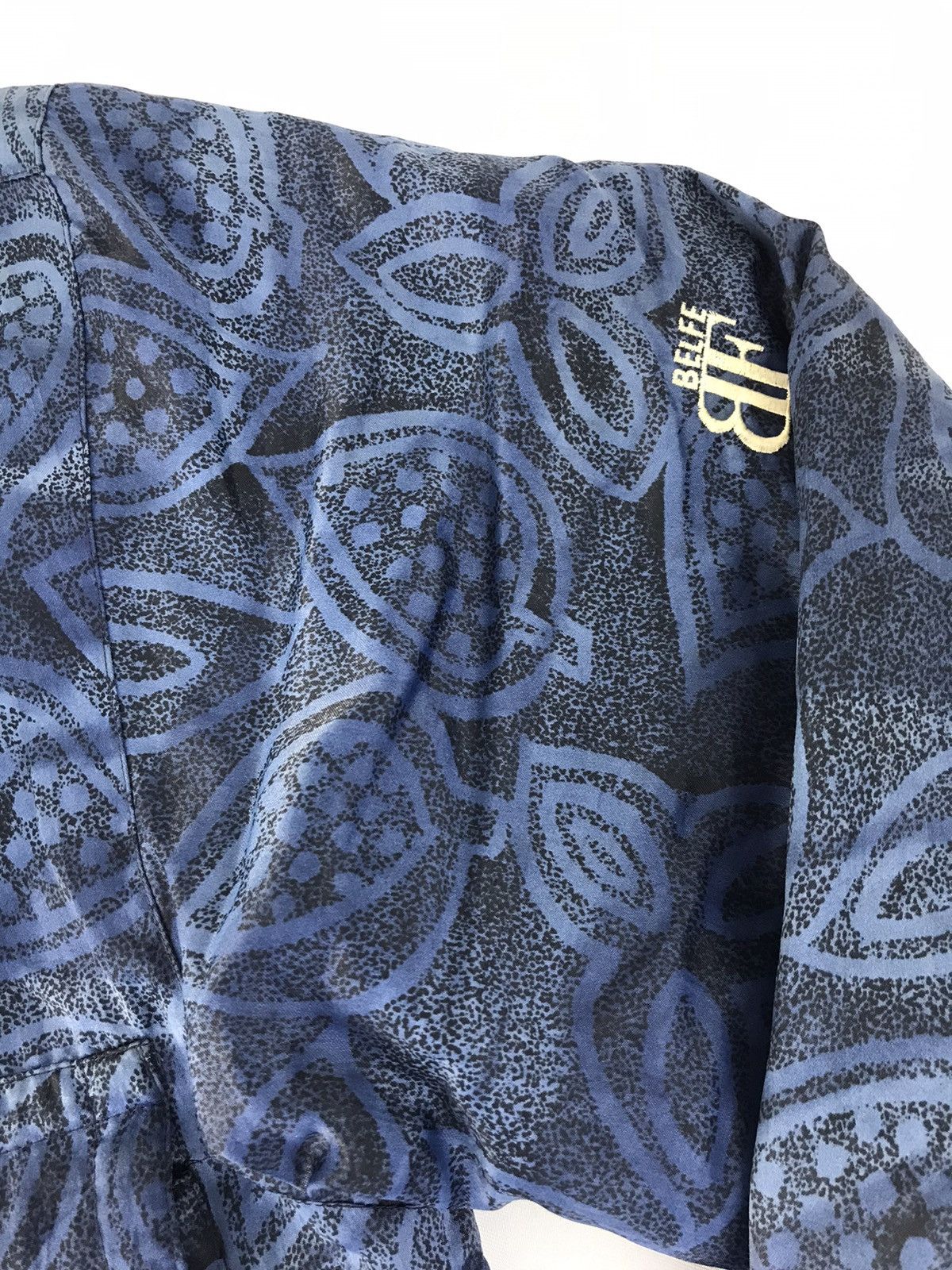 Vintage Belfe Made In Italy Paisley Design Thick Puffer Jacket Size L / US 10 / IT 46 - 3 Thumbnail