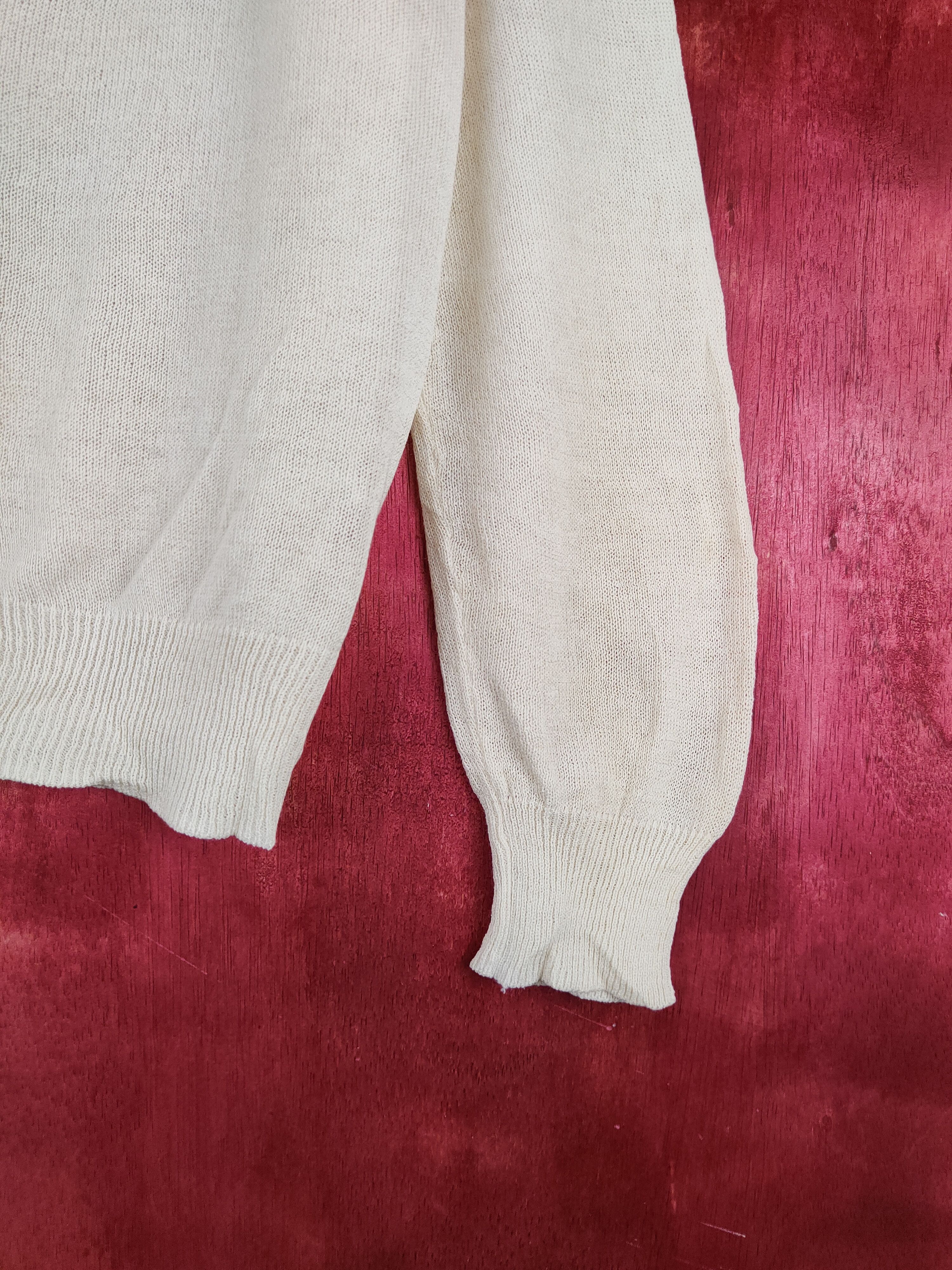 Japanese Brand Japanese Brand Cream Crochet Meshnet Cardigan #S876 Size L / US 10 / IT 46 - 7 Thumbnail