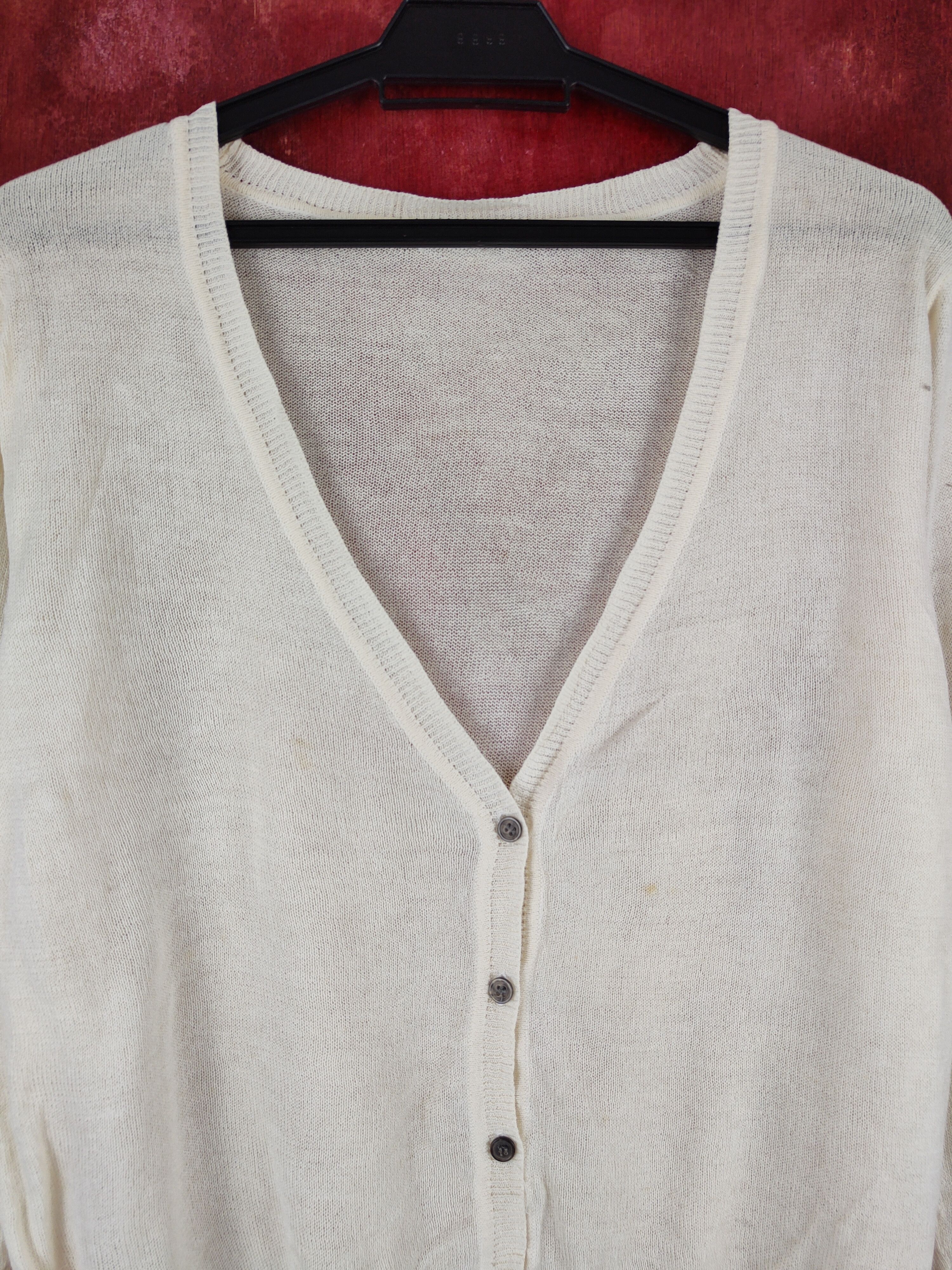 Japanese Brand Japanese Brand Cream Crochet Meshnet Cardigan #S876 Size L / US 10 / IT 46 - 2 Thumbnail