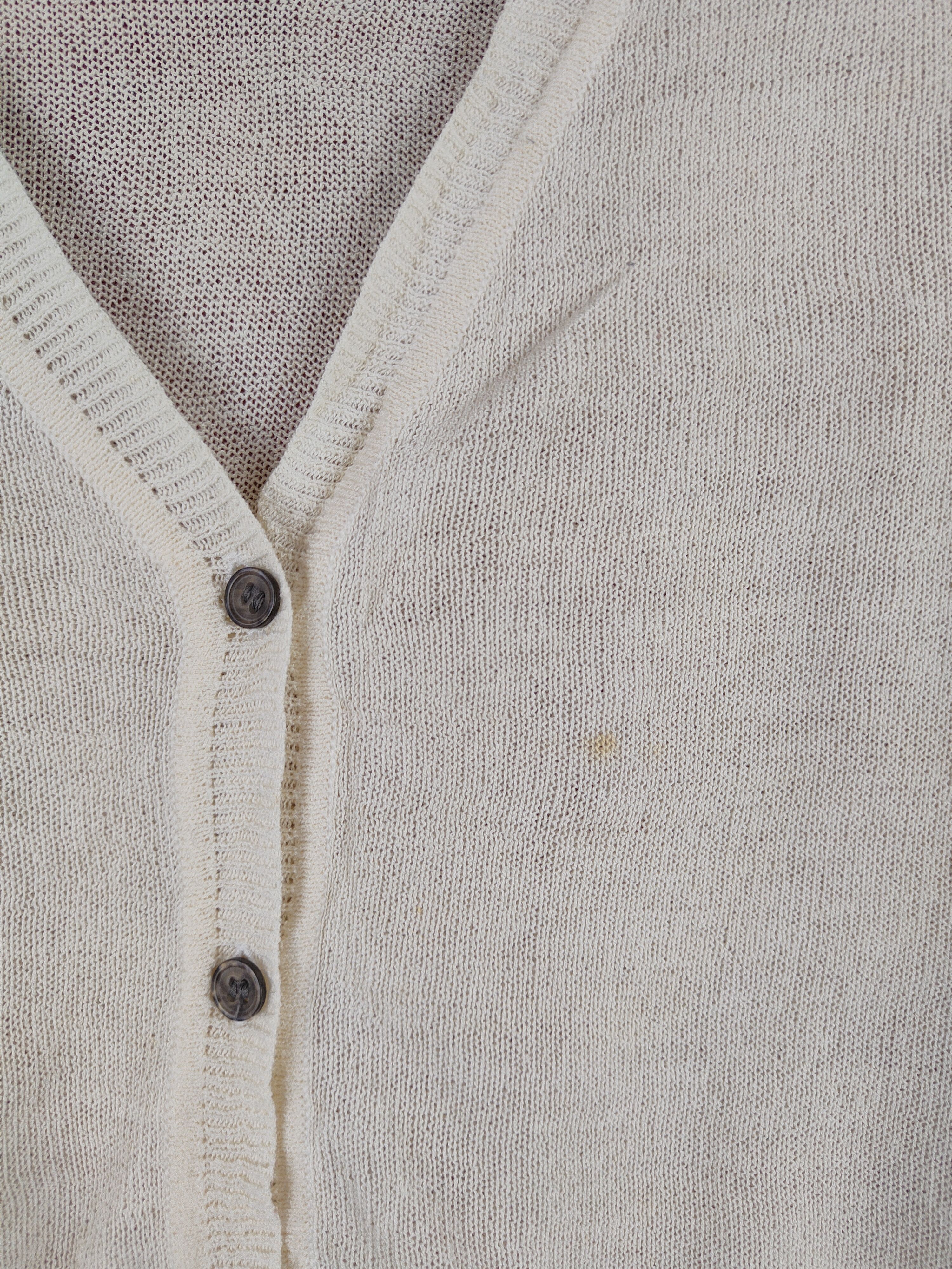 Japanese Brand Japanese Brand Cream Crochet Meshnet Cardigan #S876 Size L / US 10 / IT 46 - 5 Thumbnail