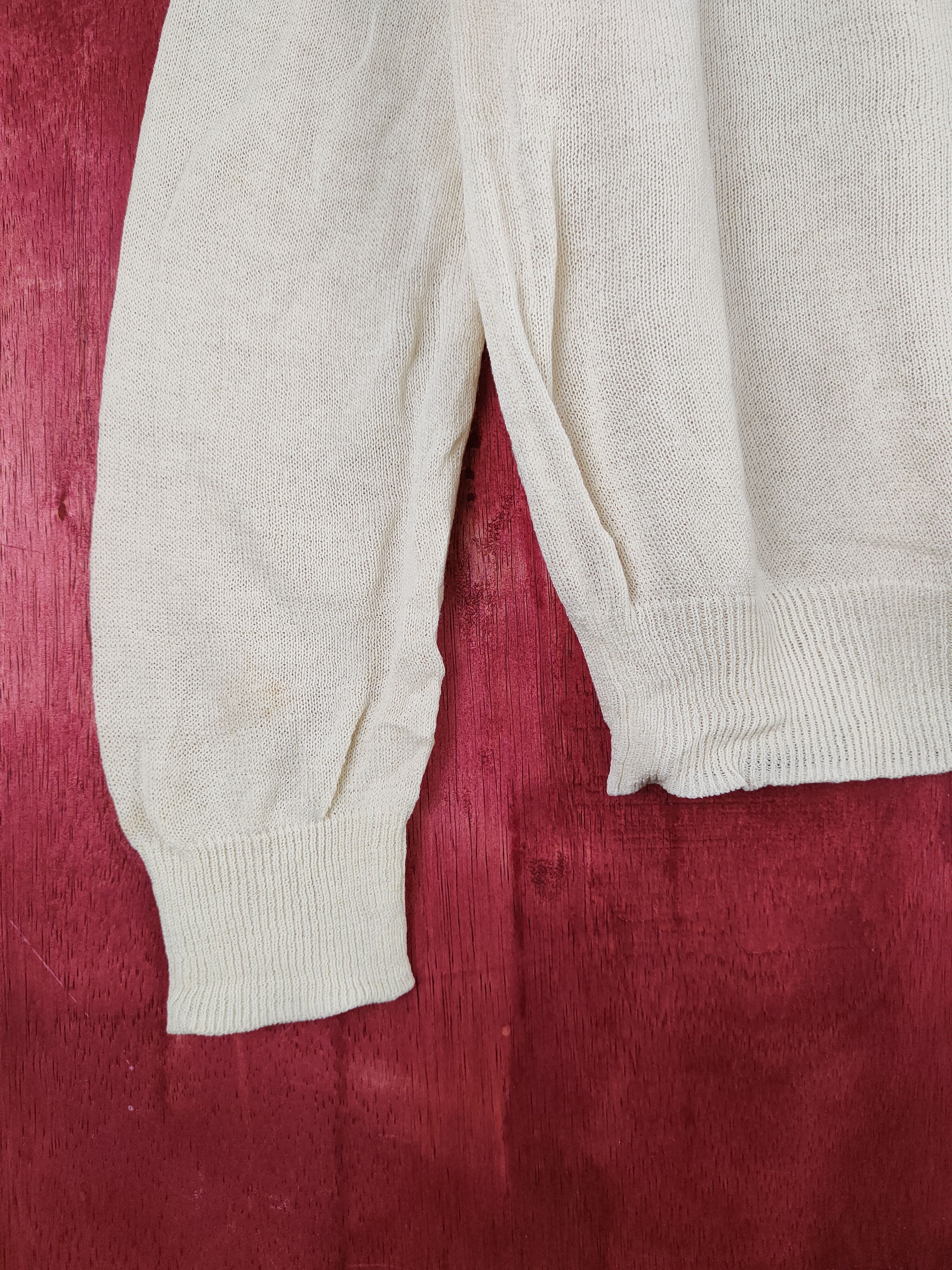 Japanese Brand Japanese Brand Cream Crochet Meshnet Cardigan #S876 Size L / US 10 / IT 46 - 4 Thumbnail