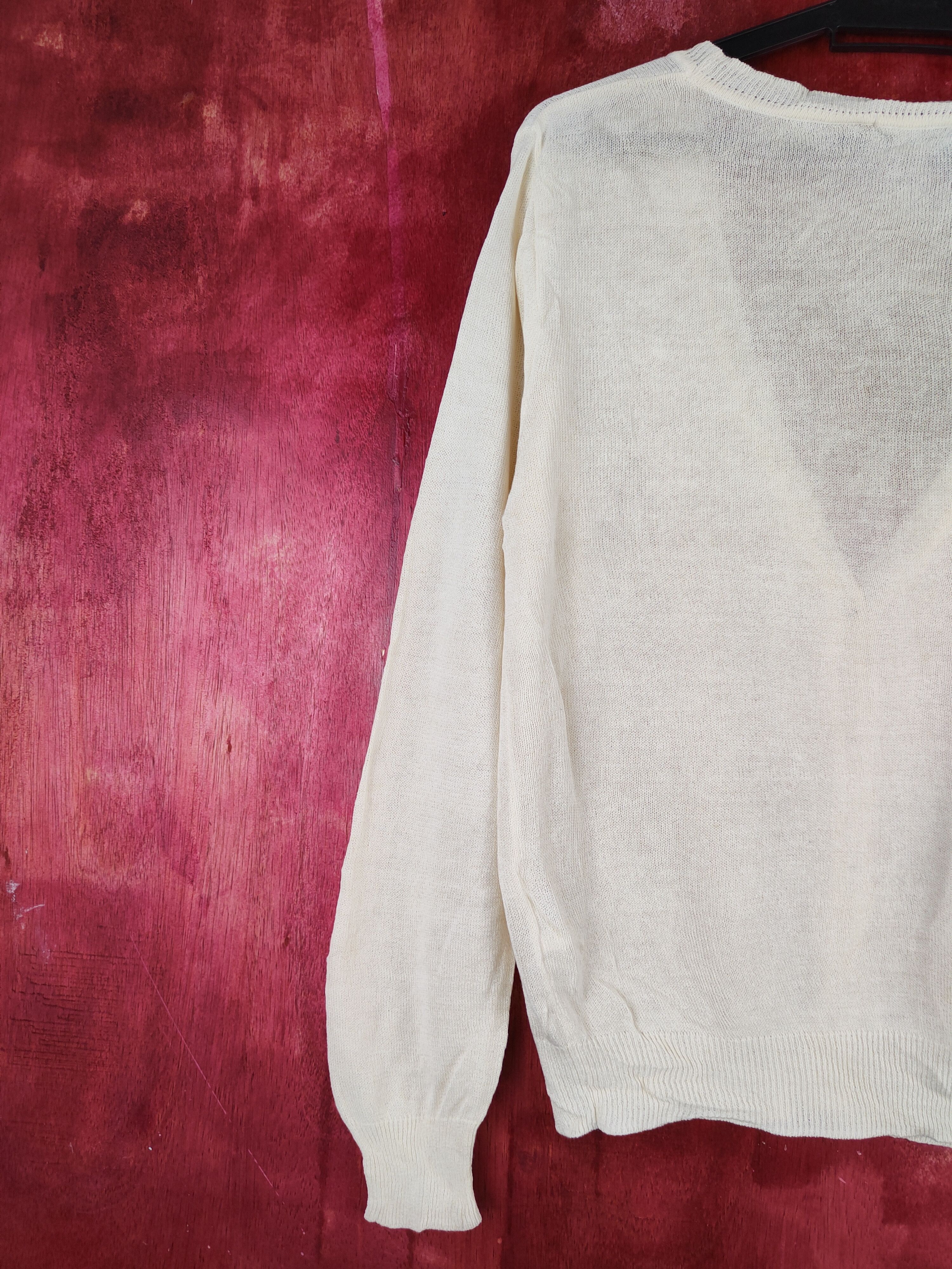 Japanese Brand Japanese Brand Cream Crochet Meshnet Cardigan #S876 Size L / US 10 / IT 46 - 9 Thumbnail