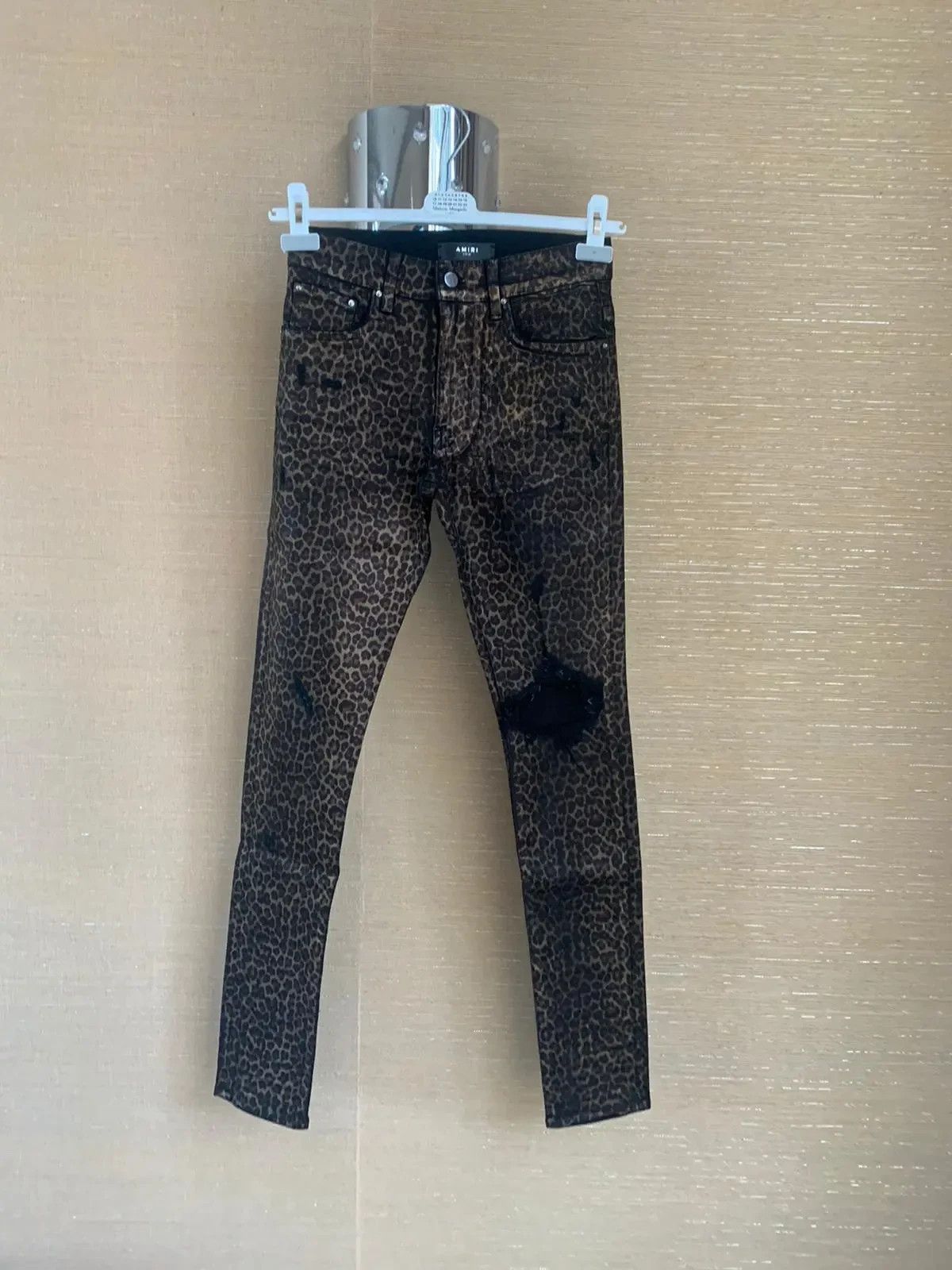 Foil Broken Jeans in Leo Leopard
