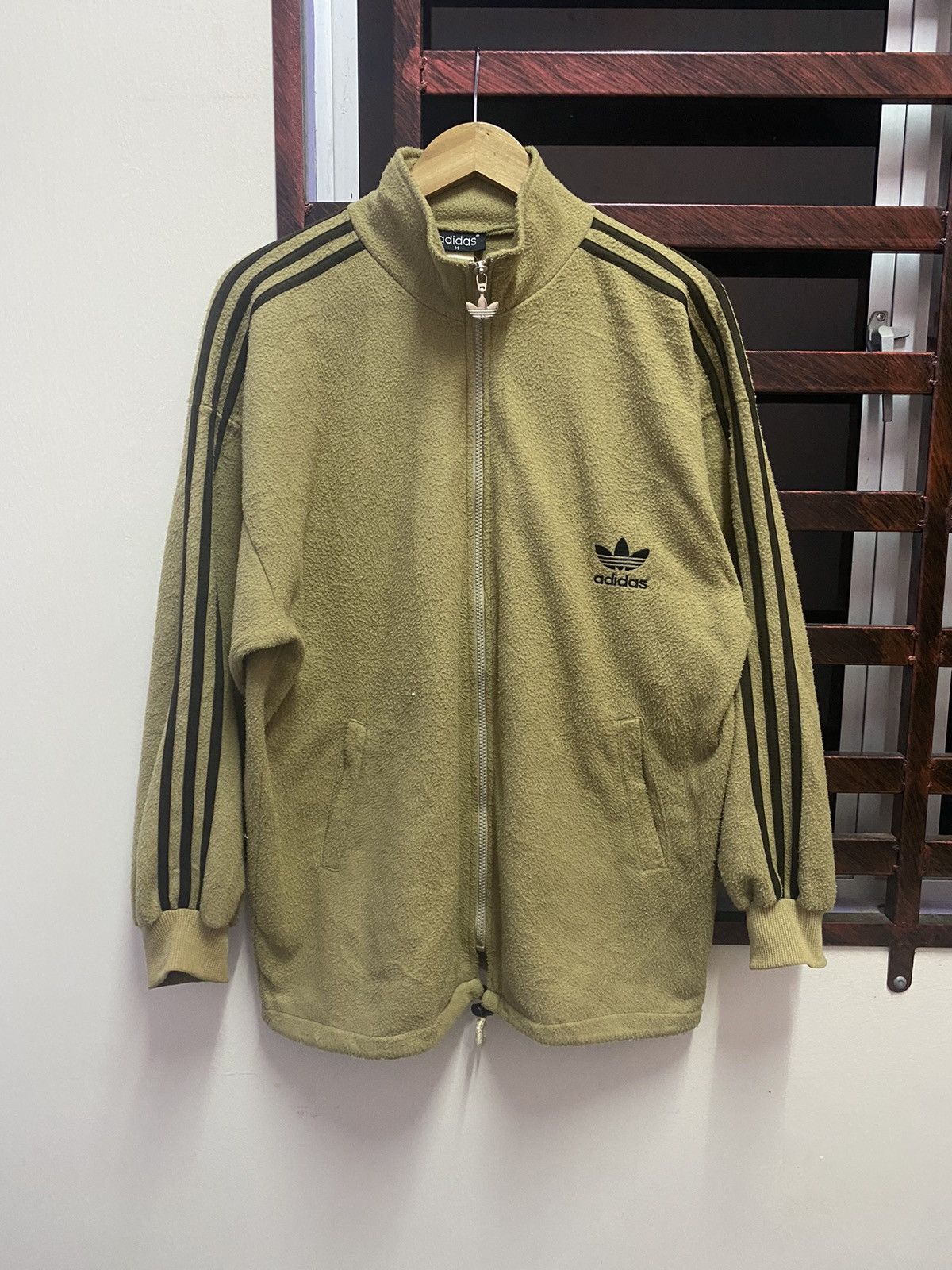 Adidas × Vintage Vintage 90s Embroidery Adidas Big Logo Fleece Jacket Size US XL / EU 56 / 4 - 4 Thumbnail