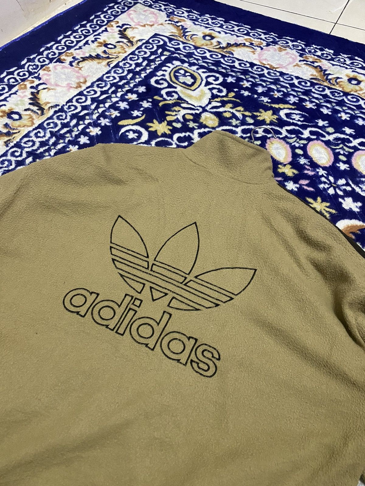 Adidas × Vintage Vintage 90s Embroidery Adidas Big Logo Fleece Jacket Size US XL / EU 56 / 4 - 5 Thumbnail